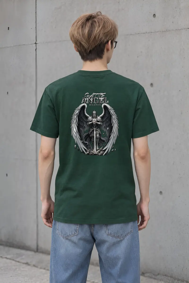 "Winged Sword Guardian" Heavyweight Unisex Crewneck T-shirt