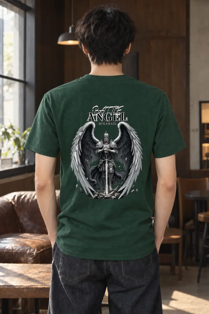 "Winged Sword Guardian" Heavyweight Unisex Crewneck T-shirt