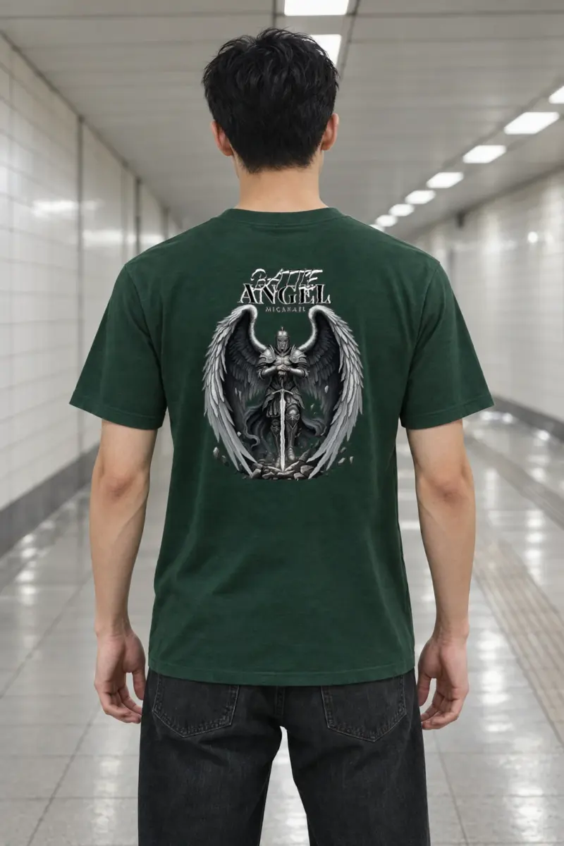 "Winged Sword Guardian" Heavyweight Unisex Crewneck T-shirt