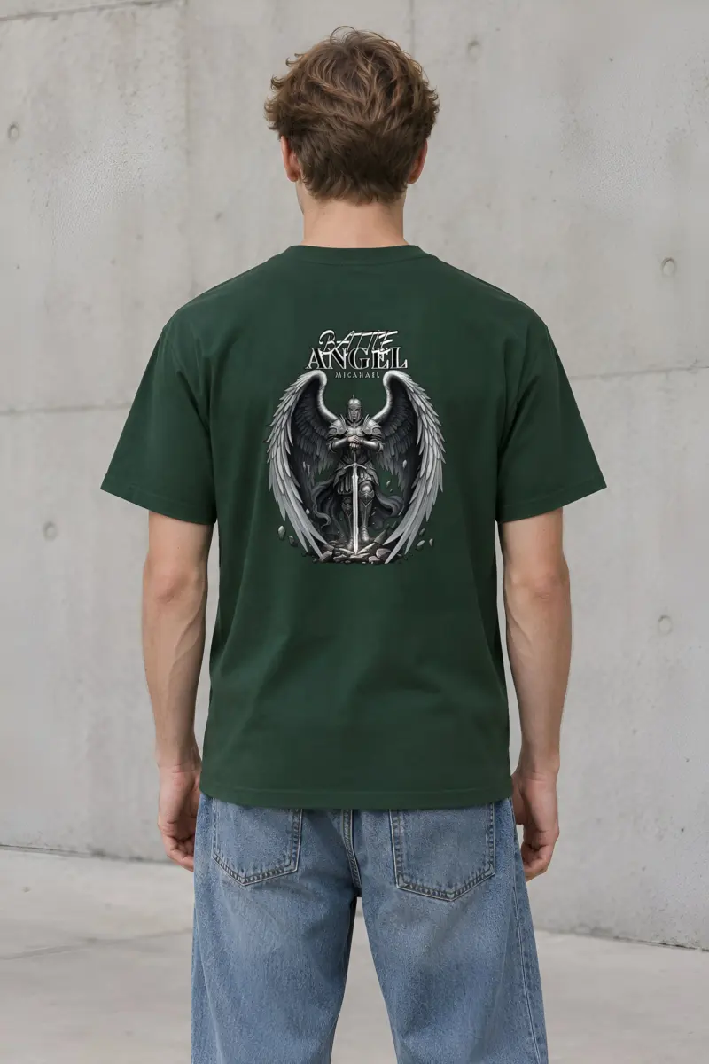"Winged Sword Guardian" Heavyweight Unisex Crewneck T-shirt