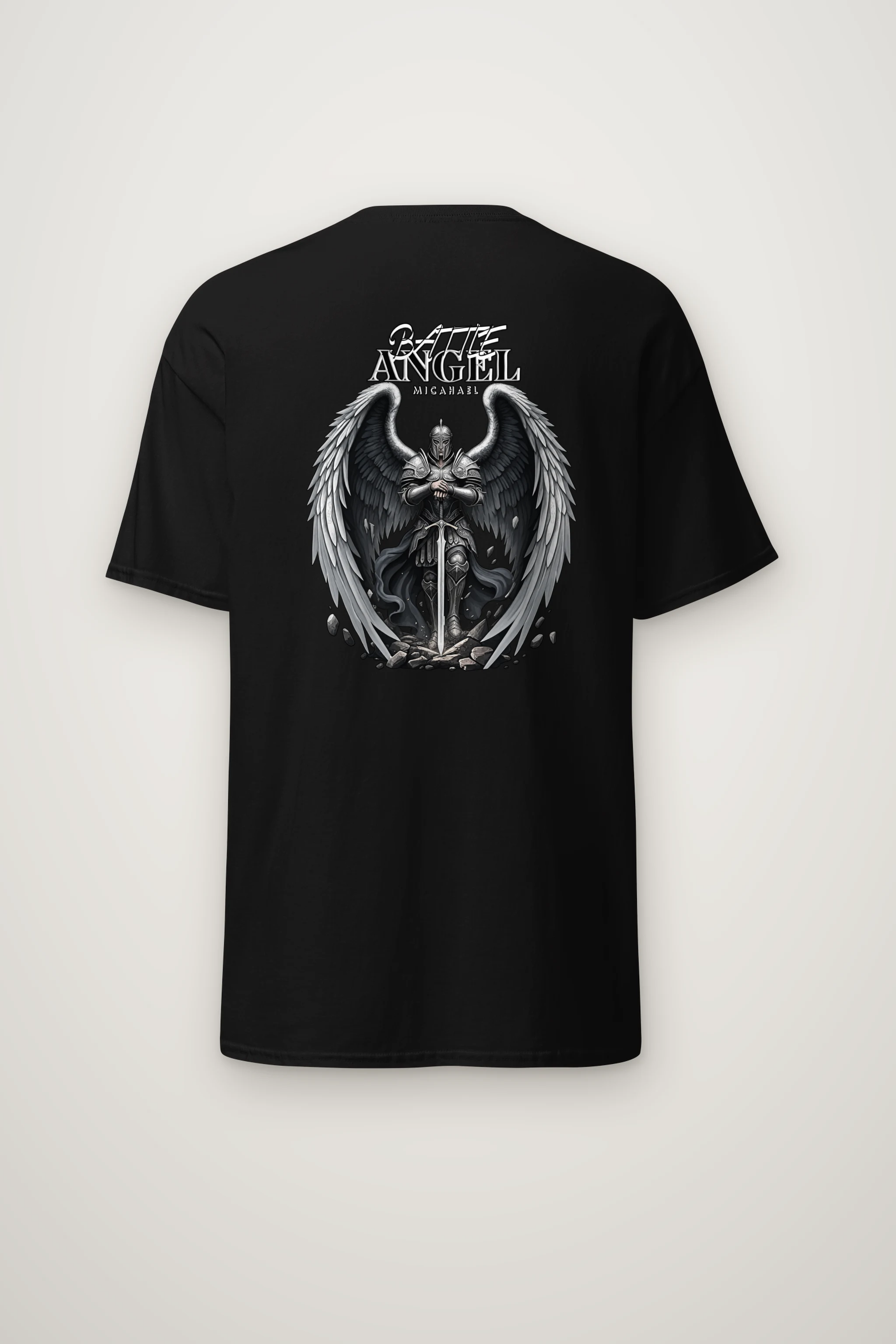 "Winged Sword Guardian" Heavyweight Unisex Crewneck T-shirt