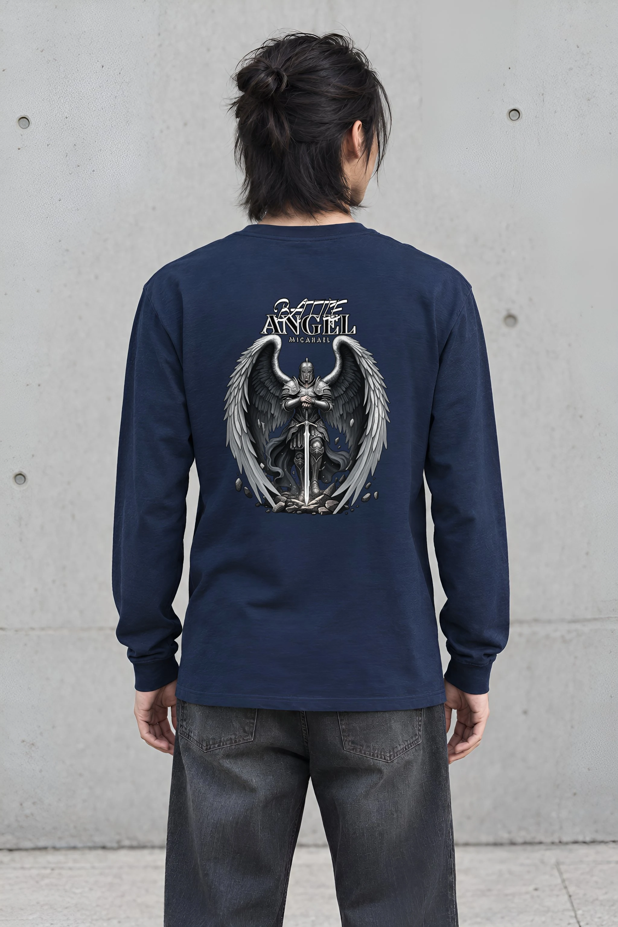"Winged Sword Guardian" Unisex Longsleeve T-shirt