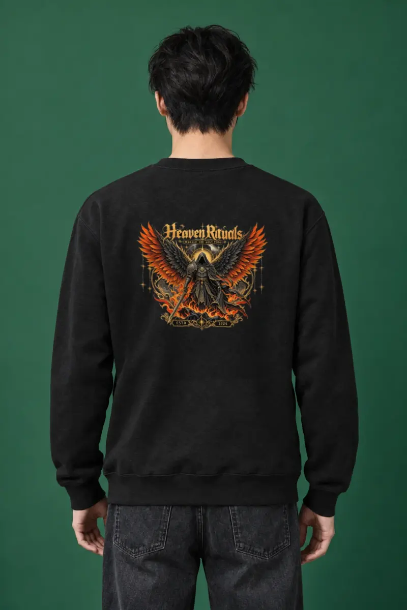 "Winged Sword Warrior" Heavy Blend Unisex Crewneck Sweatshirt