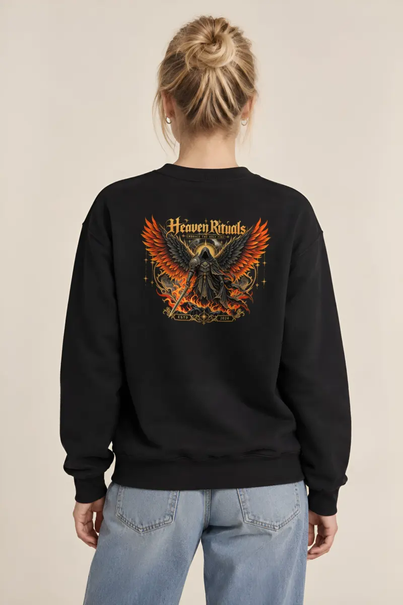 "Winged Sword Warrior" Heavy Blend Unisex Crewneck Sweatshirt