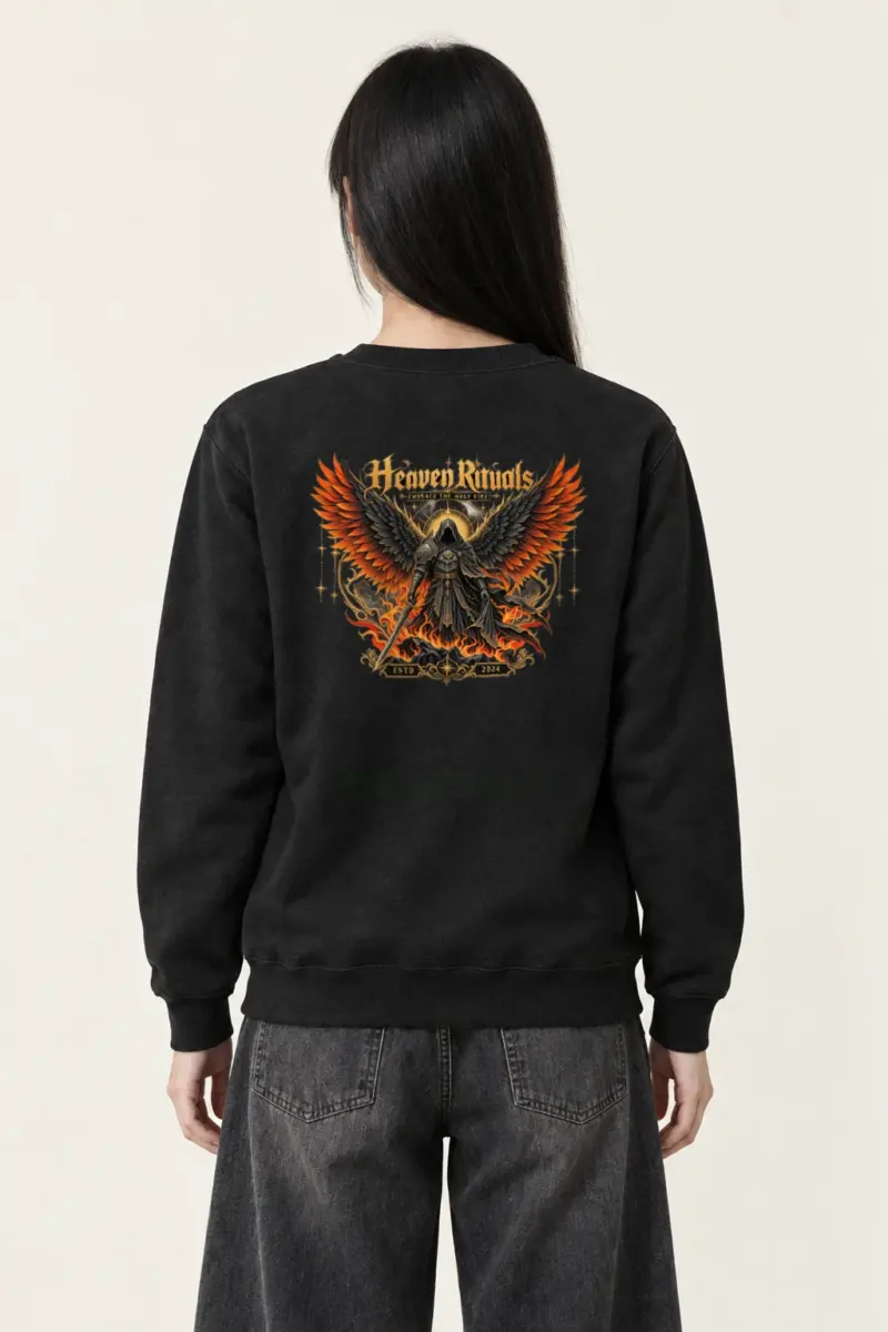 "Winged Sword Warrior" Heavy Blend Unisex Crewneck Sweatshirt