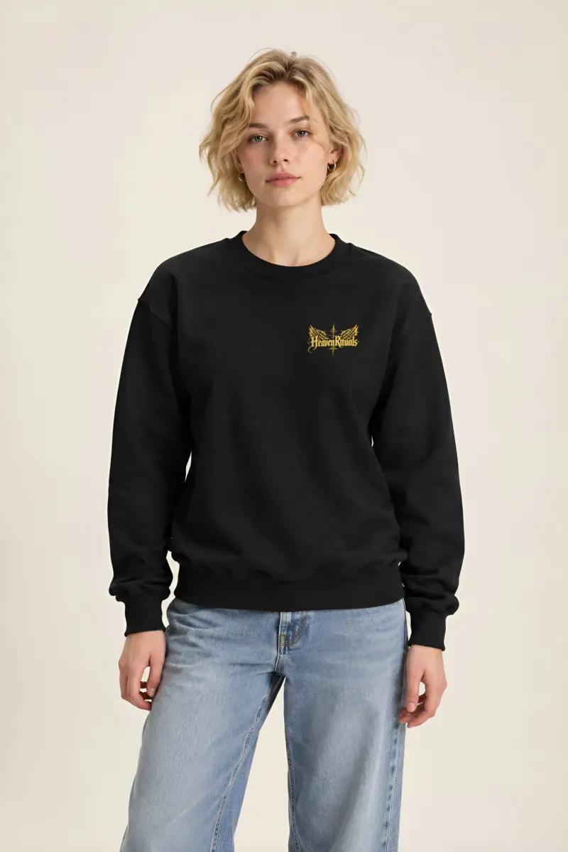 "Winged Sword Warrior" Heavy Blend Unisex Crewneck Sweatshirt