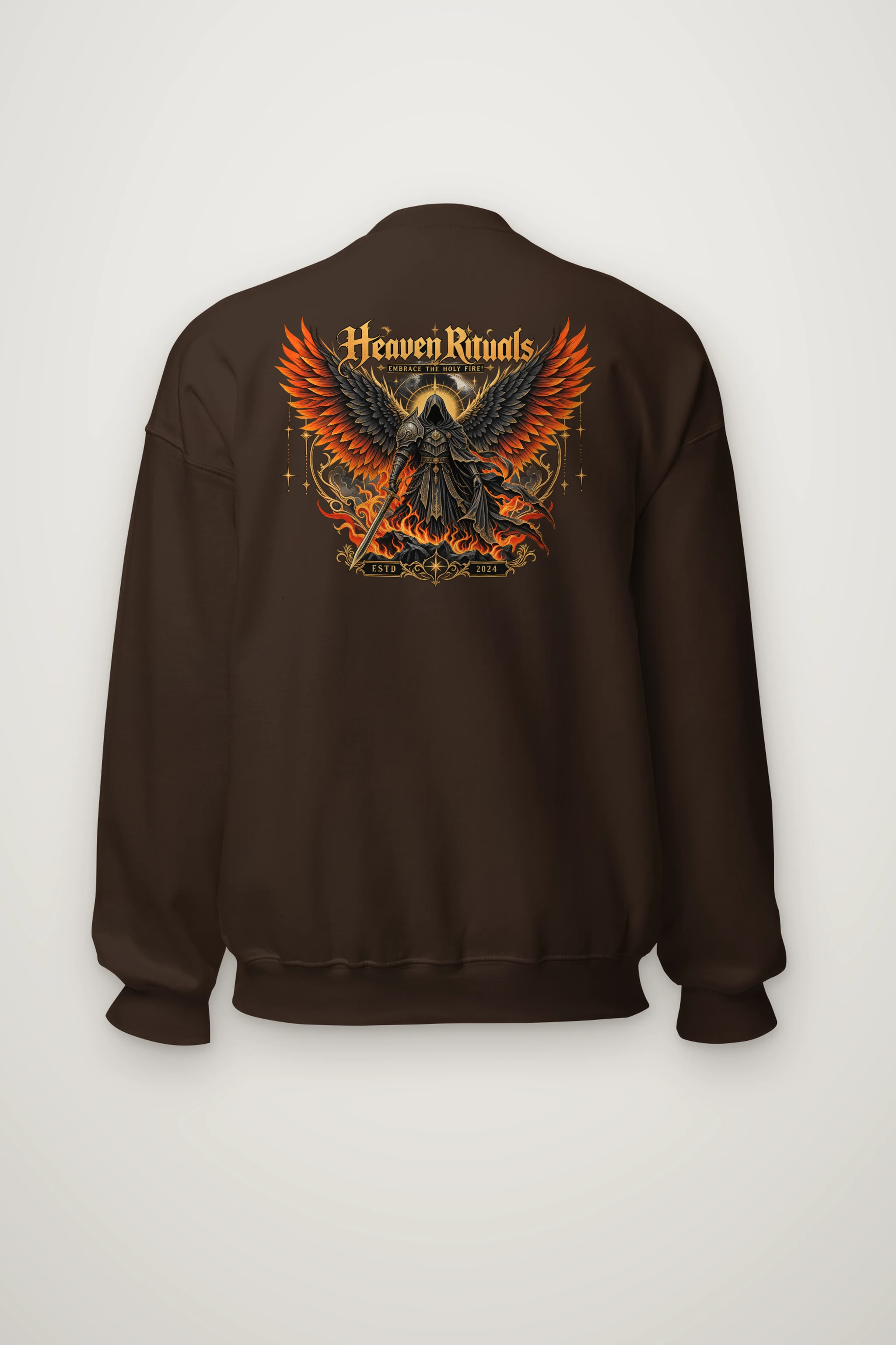 "Winged Sword Warrior" Heavy Blend Unisex Crewneck Sweatshirt