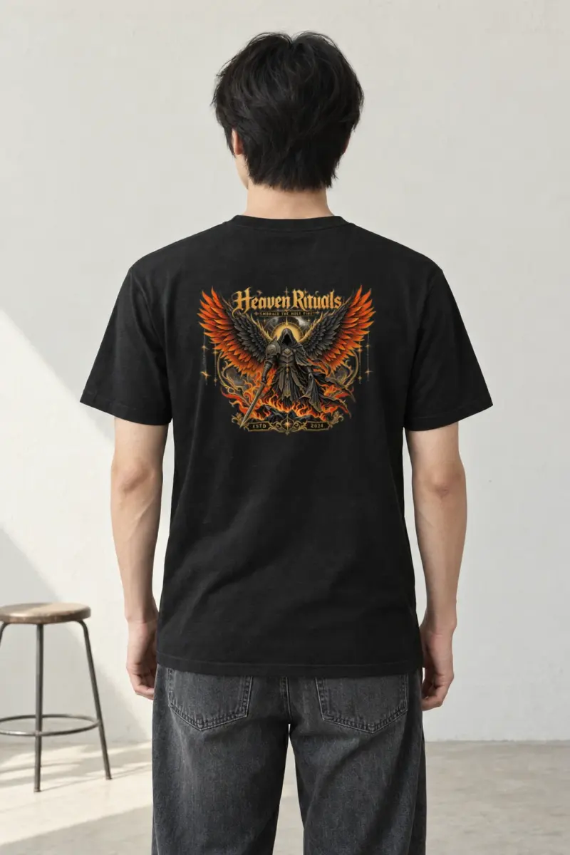 "Winged Sword Warrior" Heavyweight Unisex Crewneck T-shirt