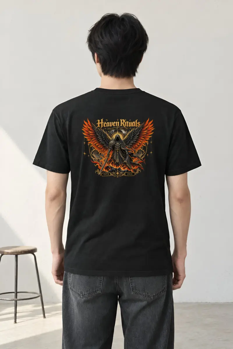 "Winged Sword Warrior" Heavyweight Unisex Crewneck T-shirt