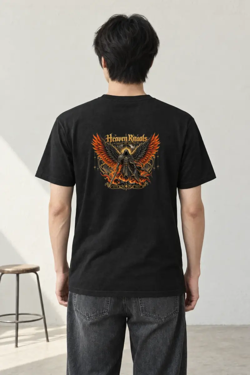 "Winged Sword Warrior" Heavyweight Unisex Crewneck T-shirt