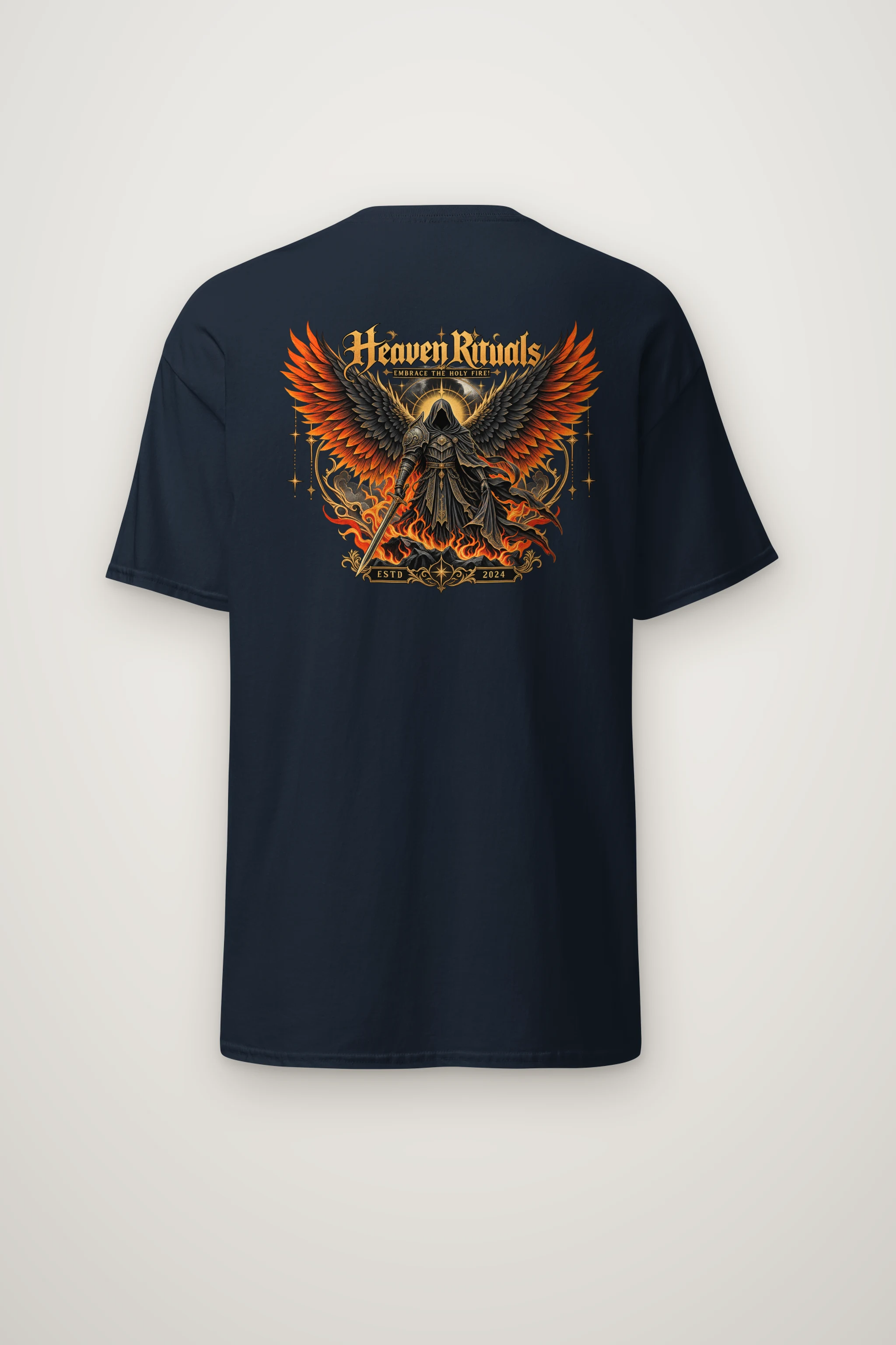 "Winged Sword Warrior" Heavyweight Unisex Crewneck T-shirt