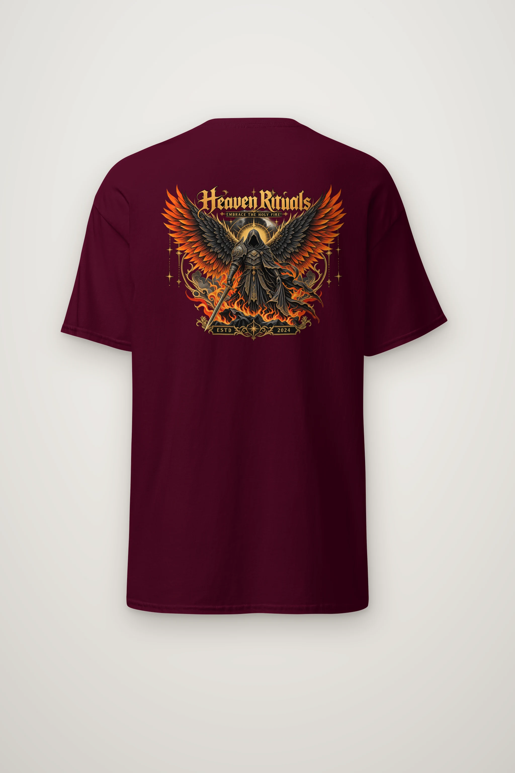 "Winged Sword Warrior" Heavyweight Unisex Crewneck T-shirt