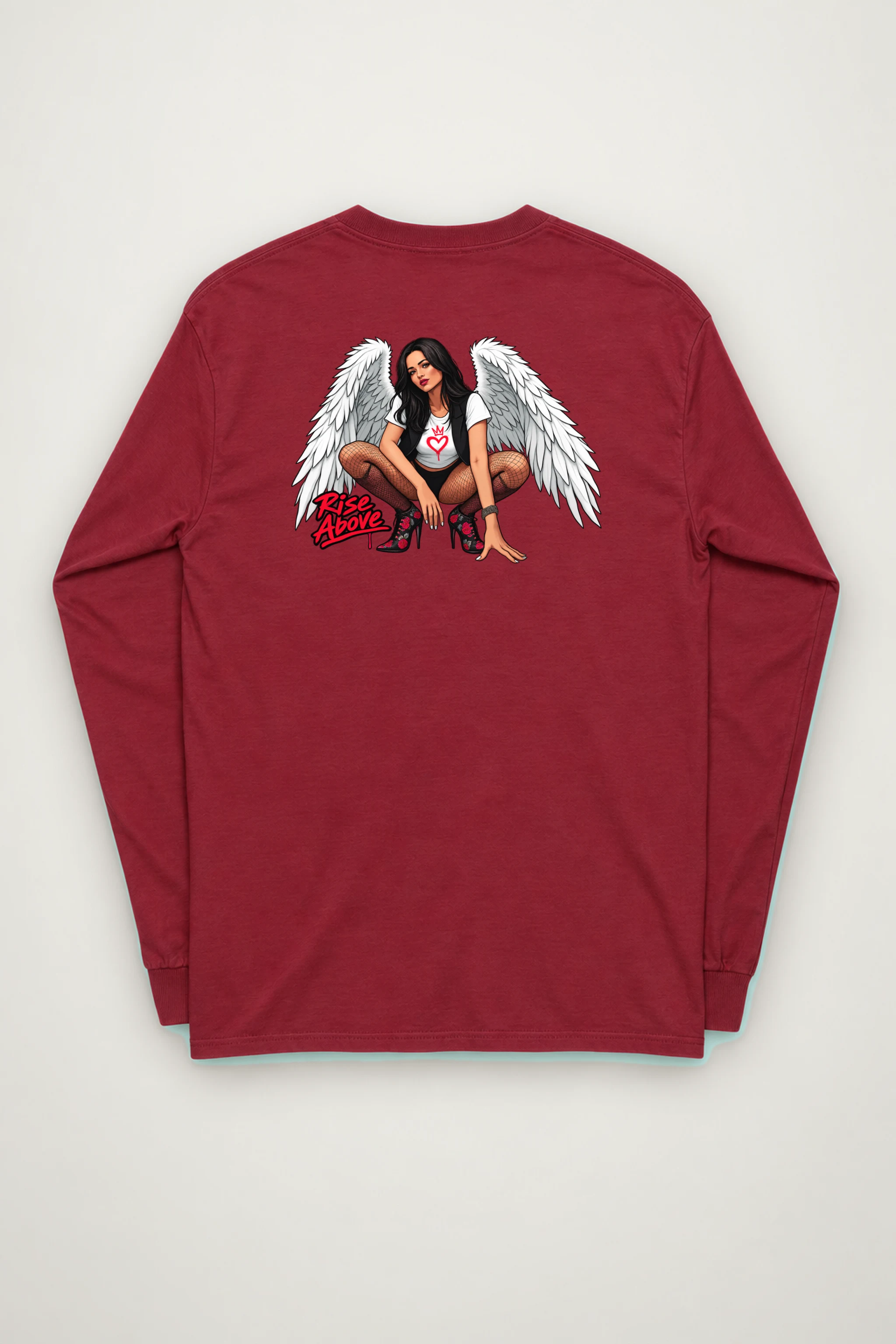 "Winged Woman Crouching" Unisex Longsleeve T-shirt