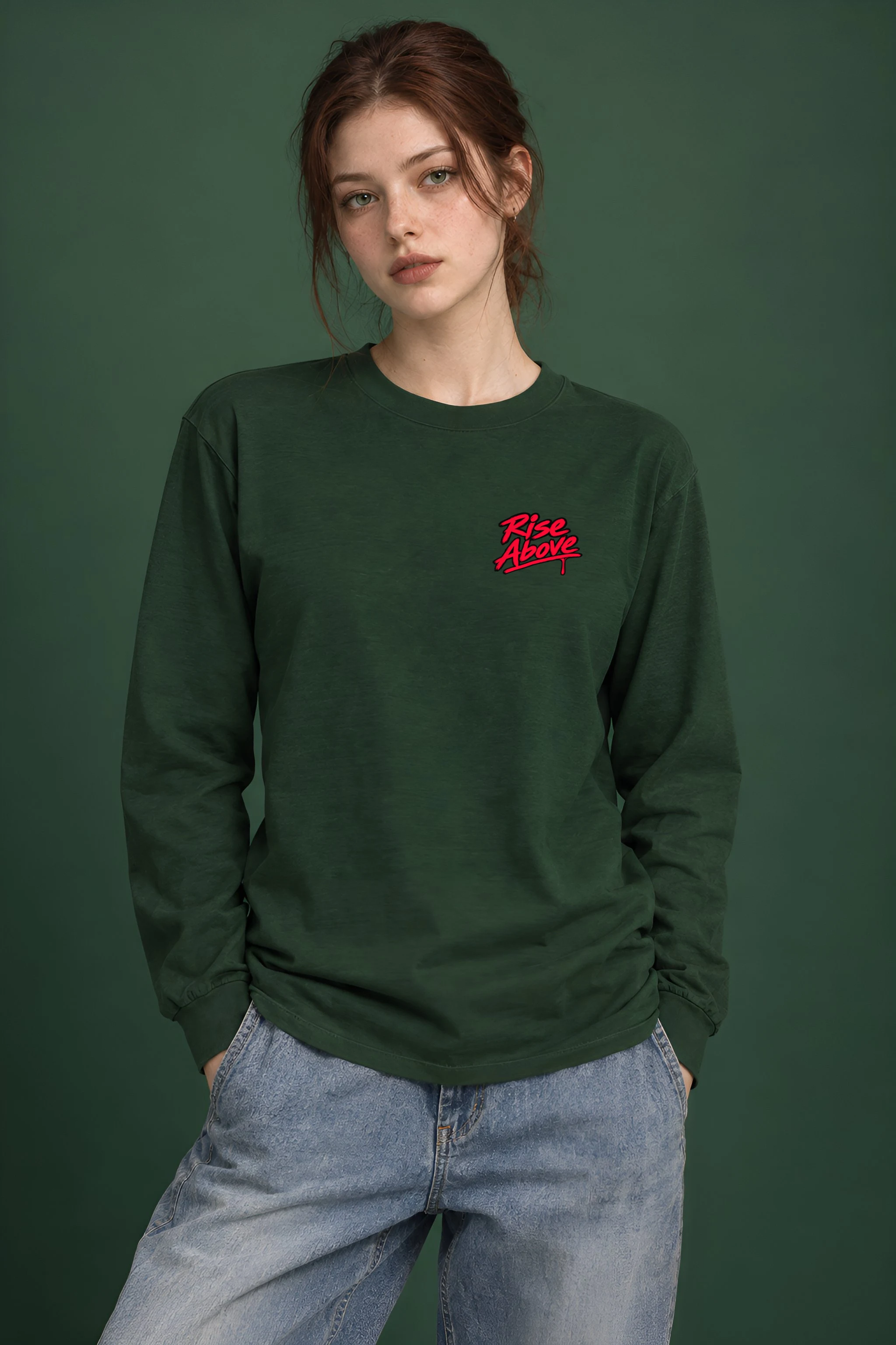 "Winged Woman Crouching" Unisex Longsleeve T-shirt
