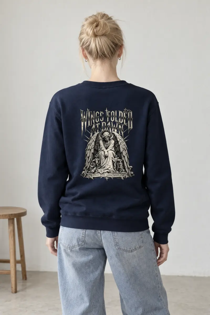 "Wings Folded at Dawn" Heavy Blend Unisex Crewneck Sweatshirt