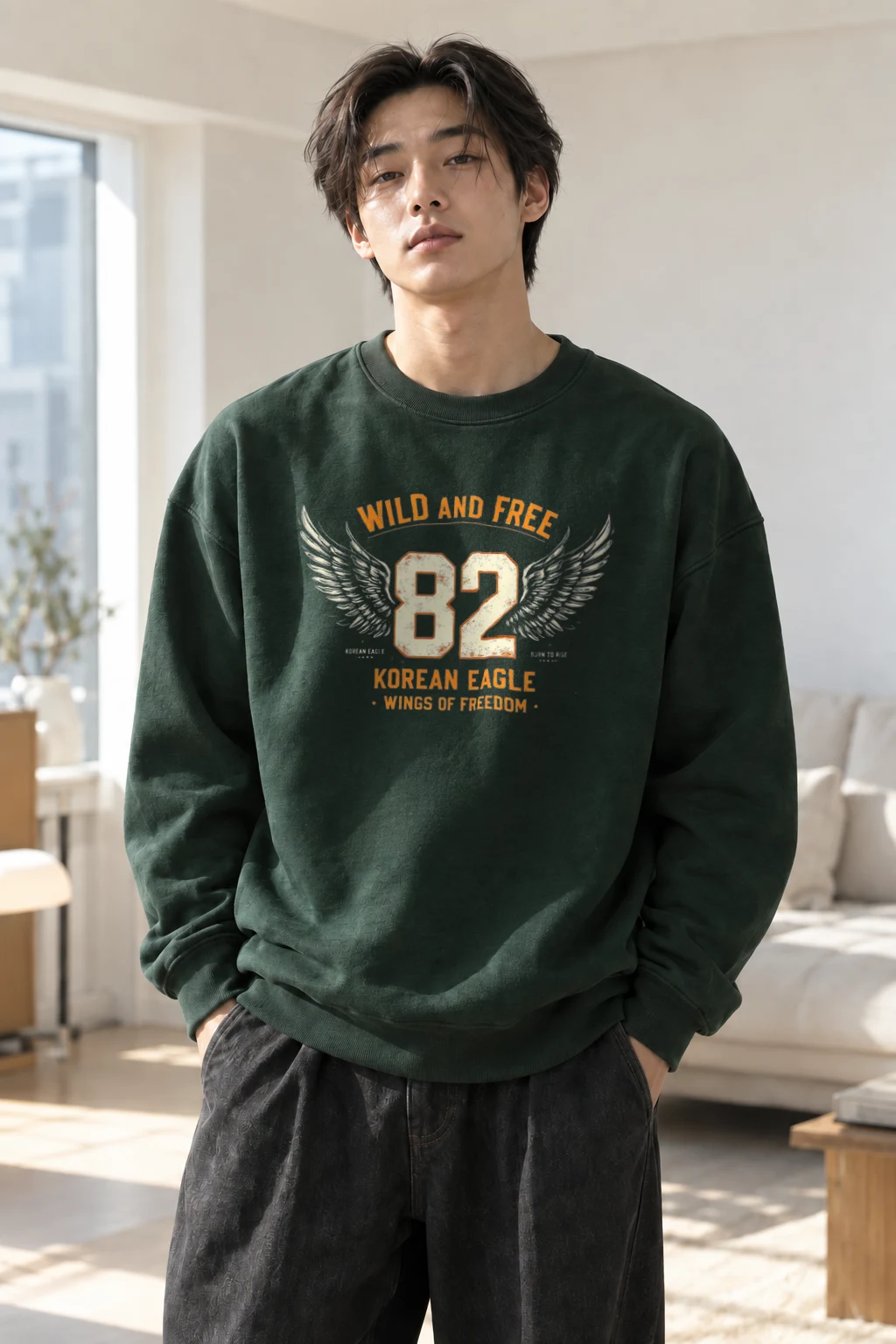 "Wings Of Freedom" Heavy Blend Unisex Crewneck Sweatshirt | Gildan 18000