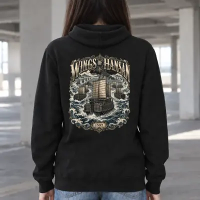 "Wings of Hansan 1592 · Admiral Yi Sun-sin 이순신" Heavy Blend Unisex Pullover Hoodie