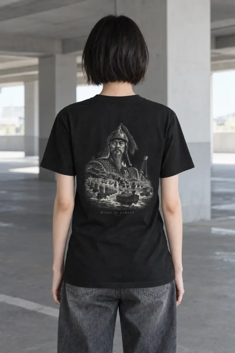 "Wings of Hansan · Admiral Yi Sun-sin 이순신" Heavyweight Unisex Crewneck T-shirt