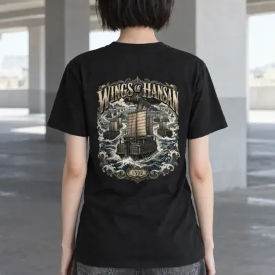 "Wings of Hansan" Heavyweight Unisex Crewneck T-shirt