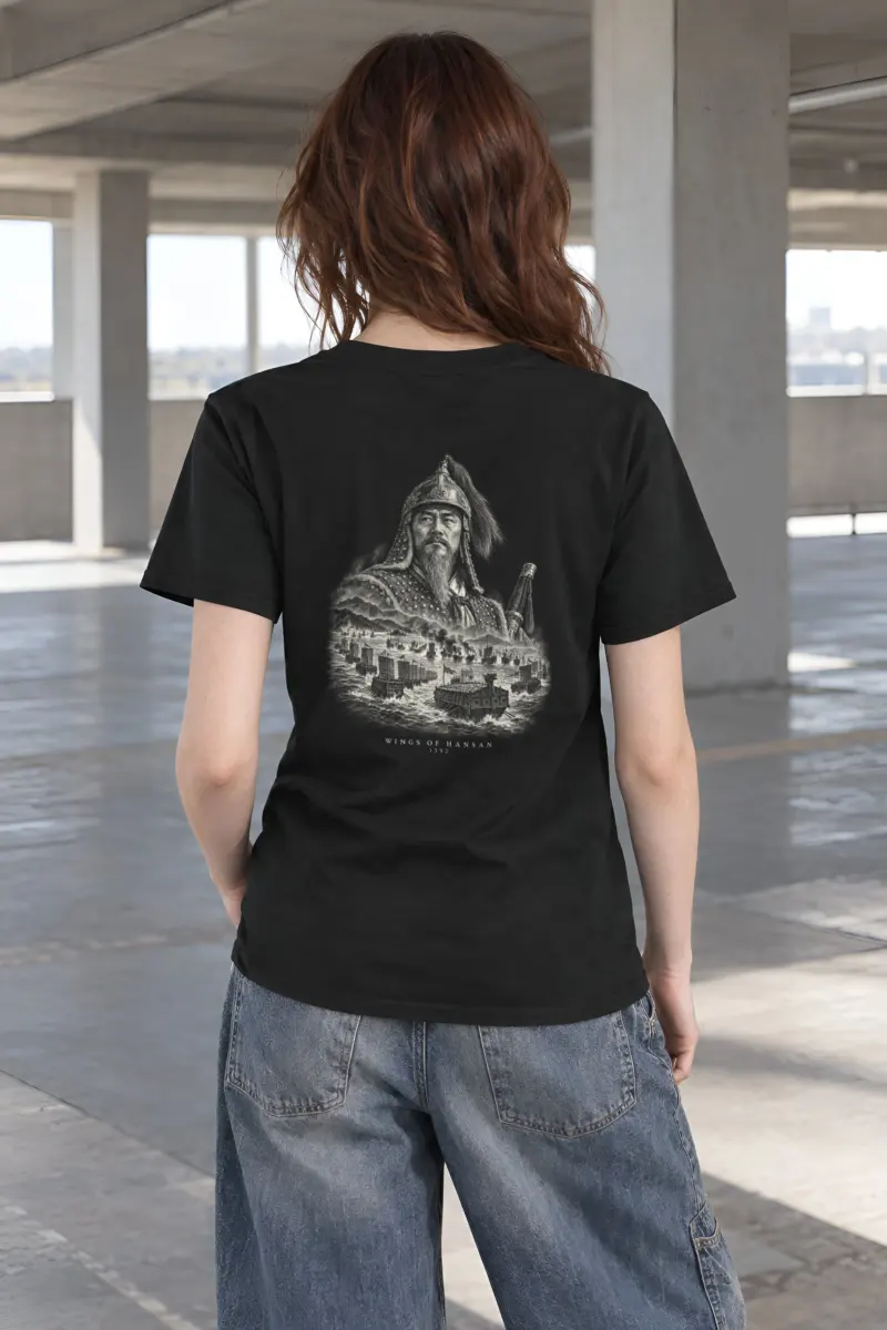 "Wings of Hansan · Admiral Yi Sun-sin 이순신" Heavyweight Unisex Crewneck T-shirt