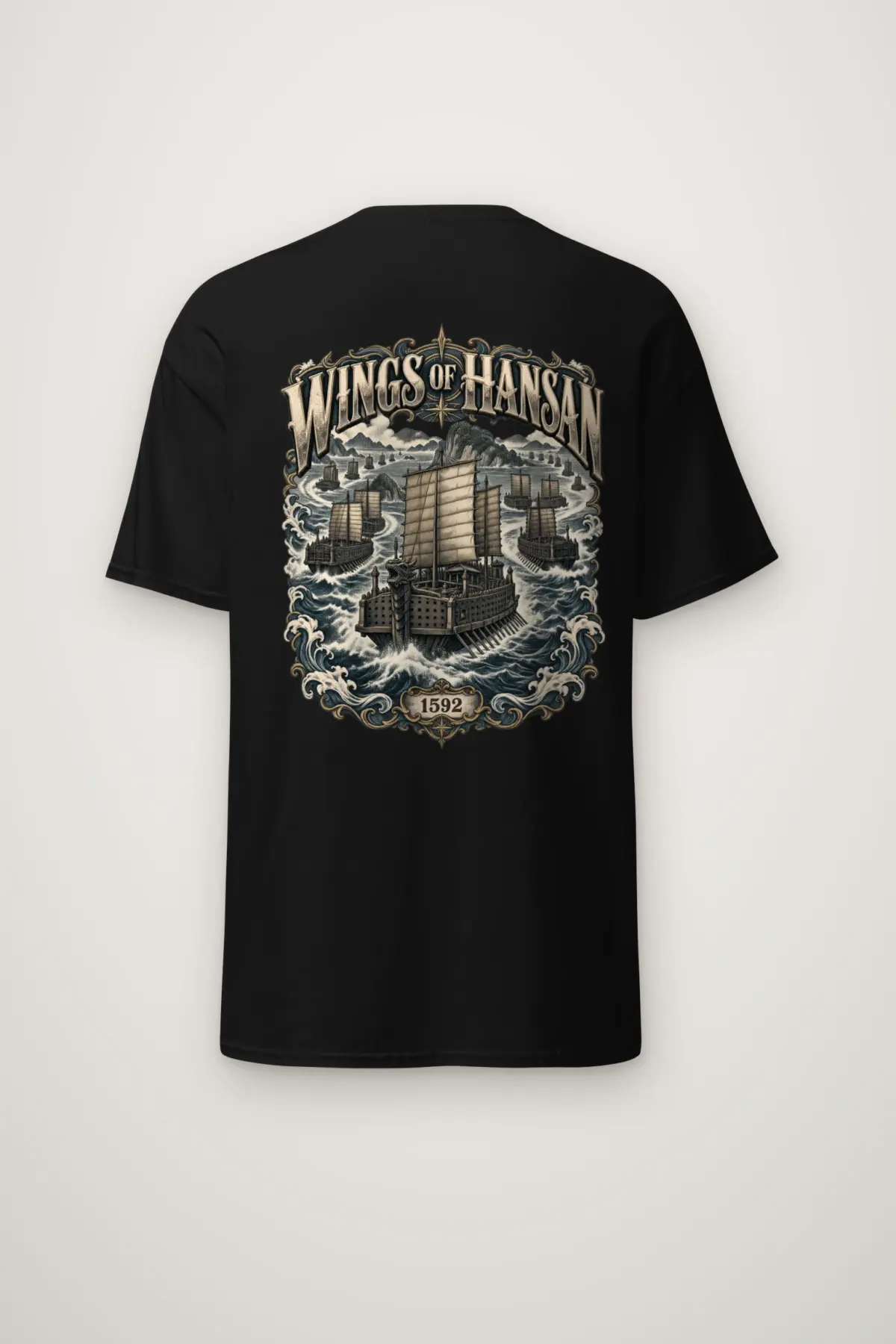 "Wings of Hansan" Heavyweight Unisex Crewneck T-shirt