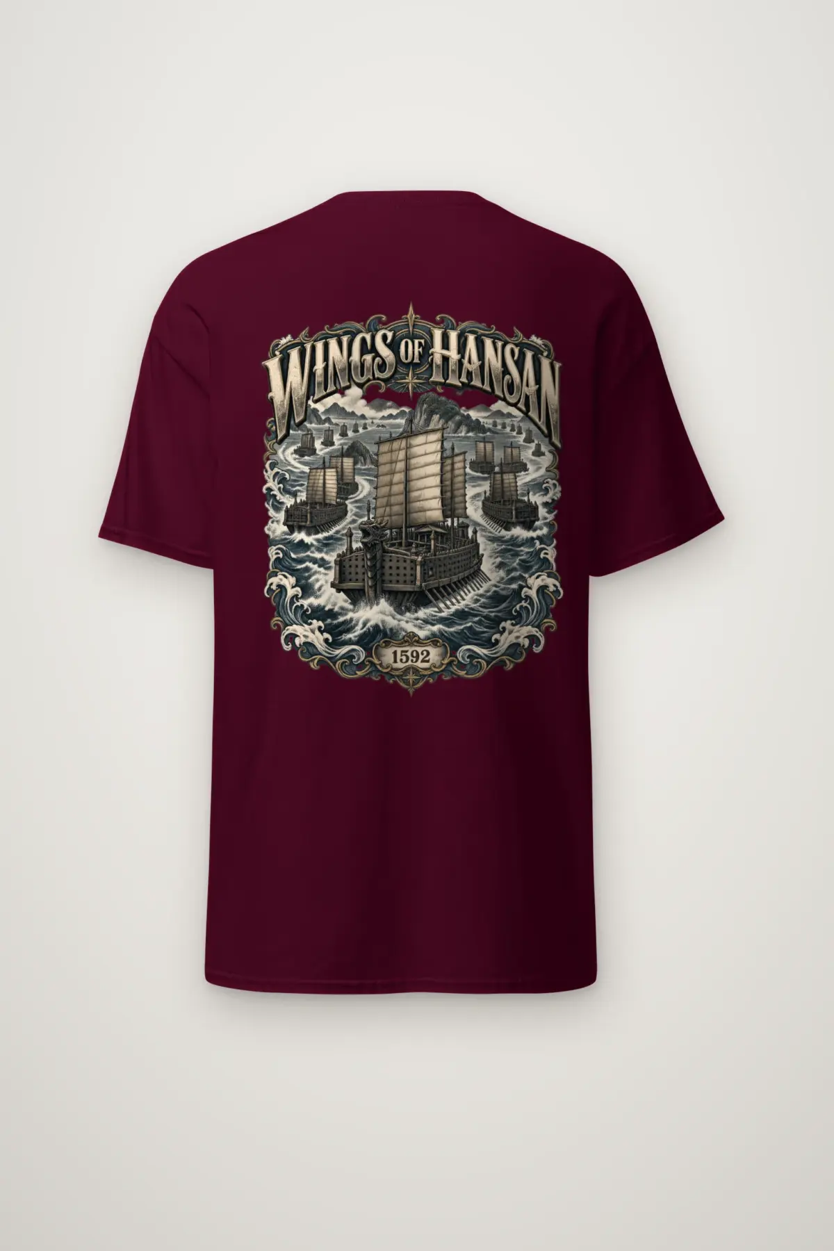 "Wings of Hansan" Heavyweight Unisex Crewneck T-shirt