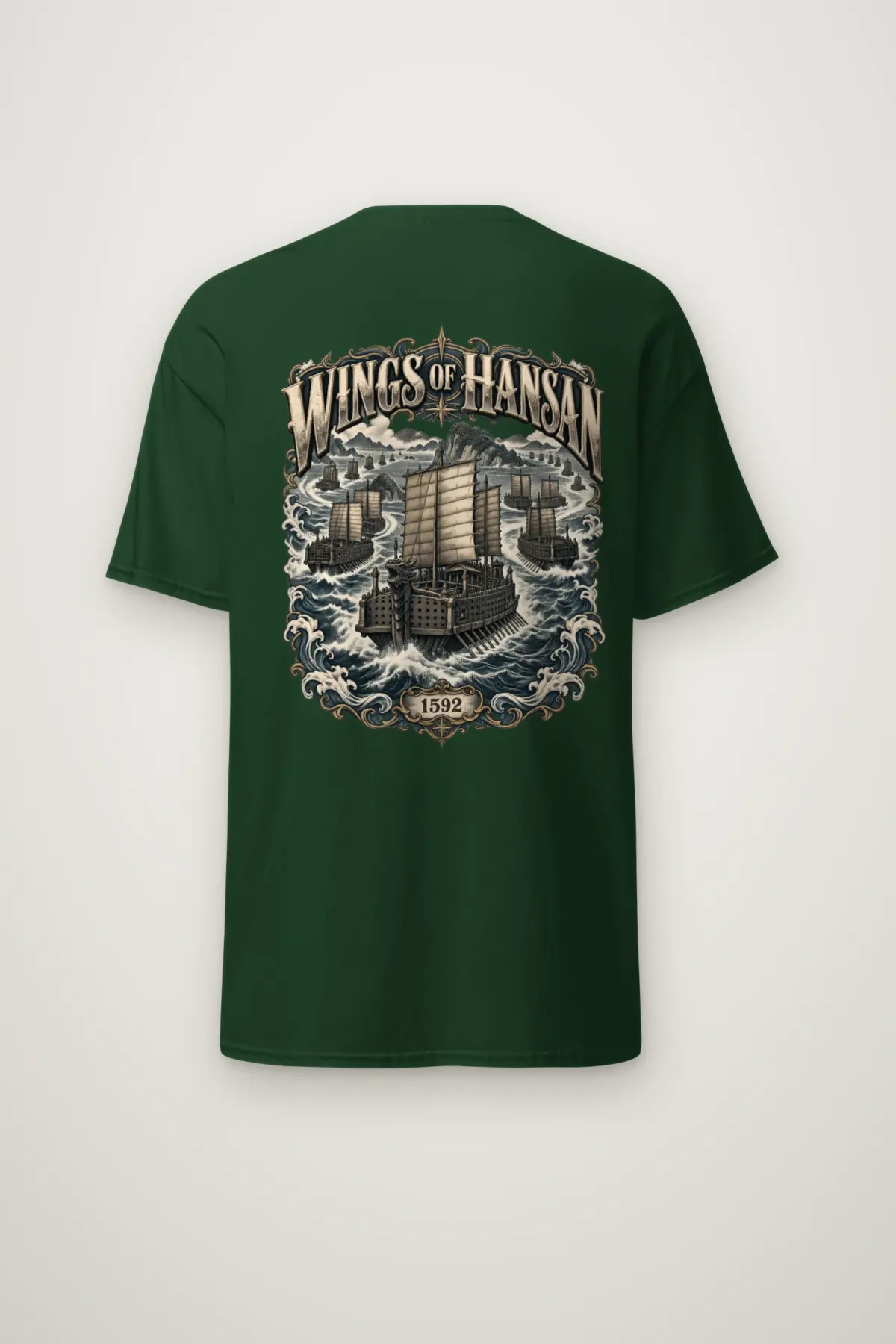 "Wings of Hansan" Heavyweight Unisex Crewneck T-shirt
