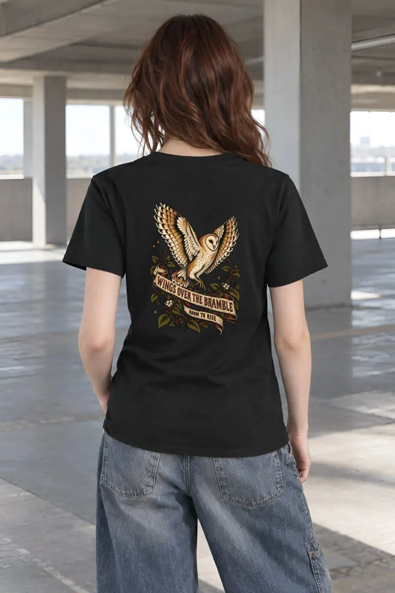 "Wings Over the Bramble" Heavyweight Unisex Crewneck T-shirt