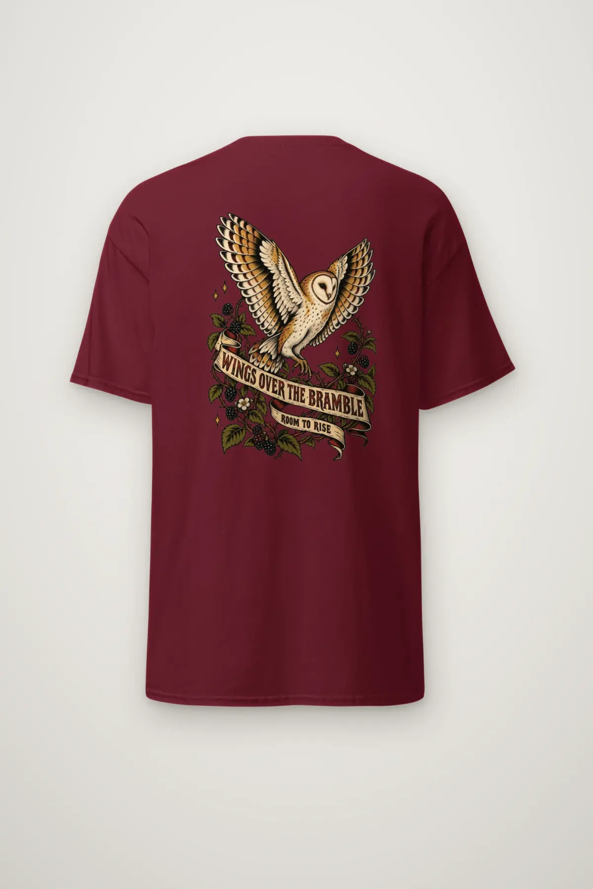 "Wings Over the Bramble" Heavyweight Unisex Crewneck T-shirt