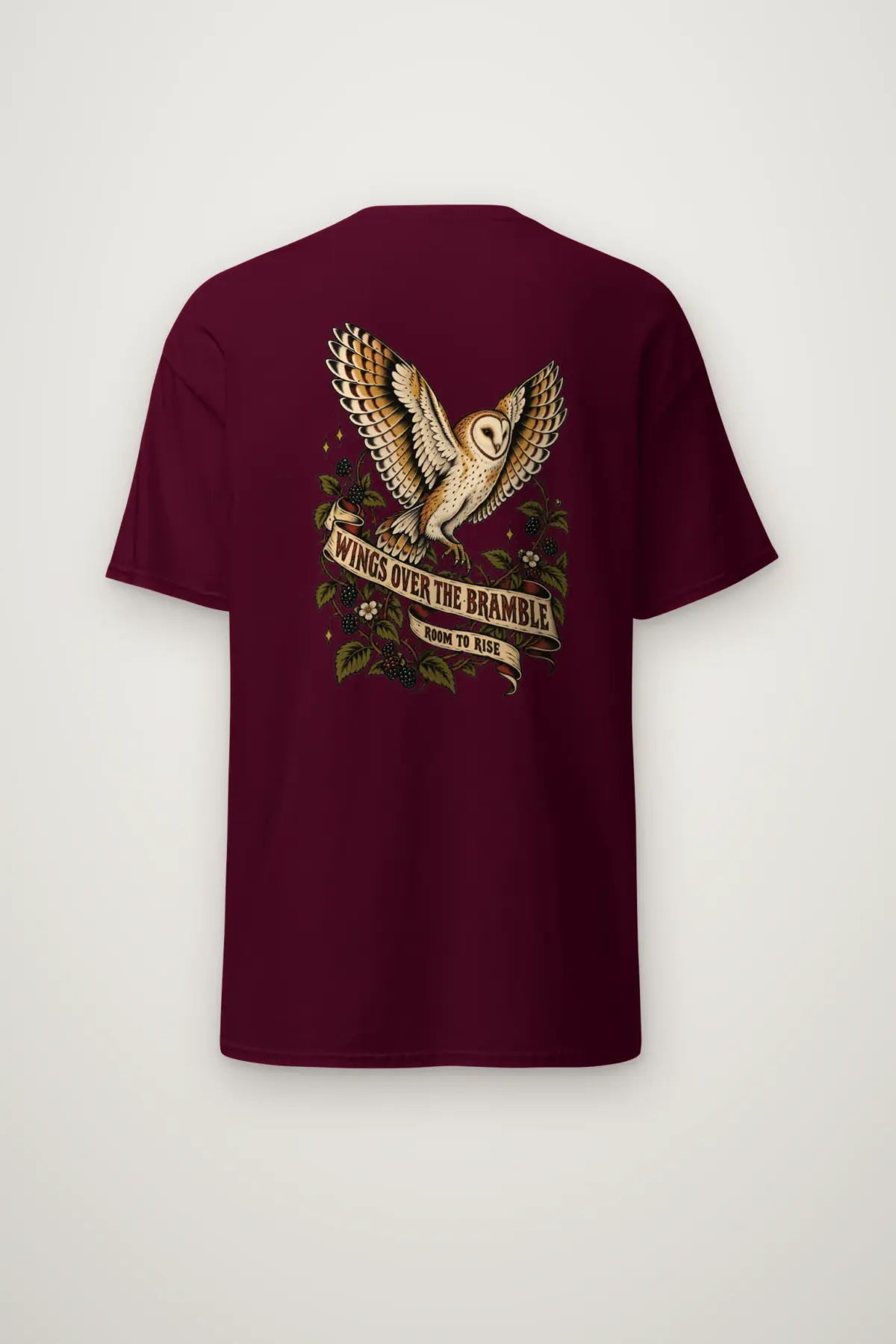 "Wings Over the Bramble" Heavyweight Unisex Crewneck T-shirt