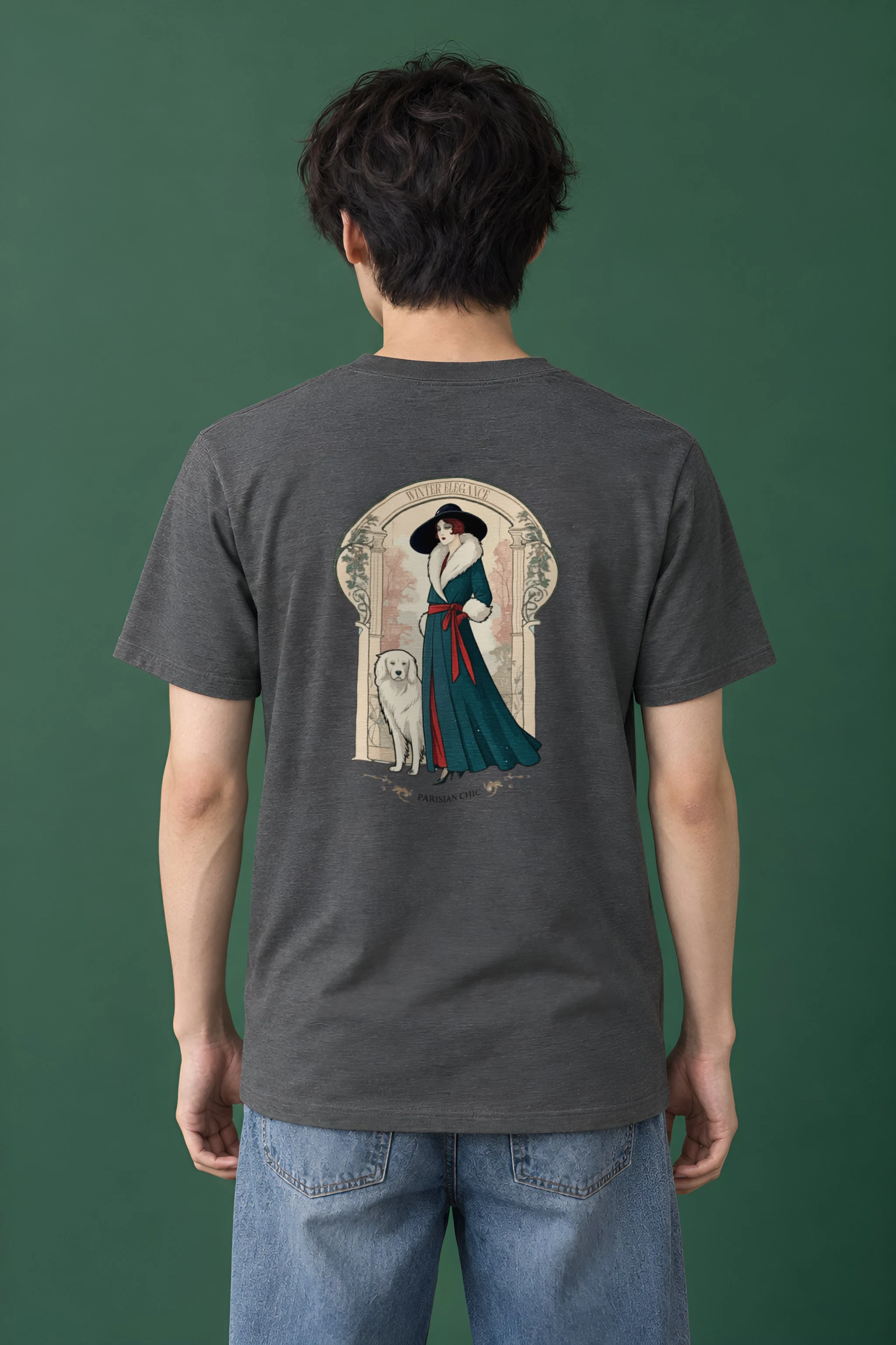 "Winter Elegance" Heavyweight Unisex Crewneck T-shirt
