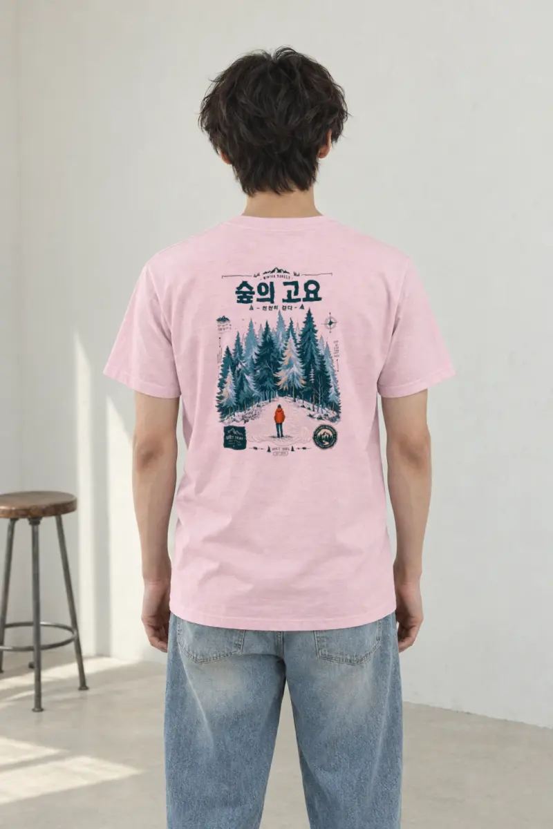 "Winter Forest Trail" Heavyweight Unisex Crewneck T-shirt
