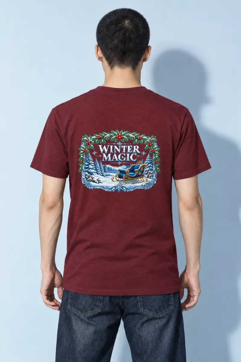 "Winter Magic" Heavyweight Unisex Crewneck T-shirt