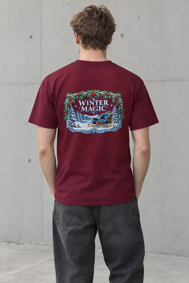 "Winter Magic" Heavyweight Unisex Crewneck T-shirt