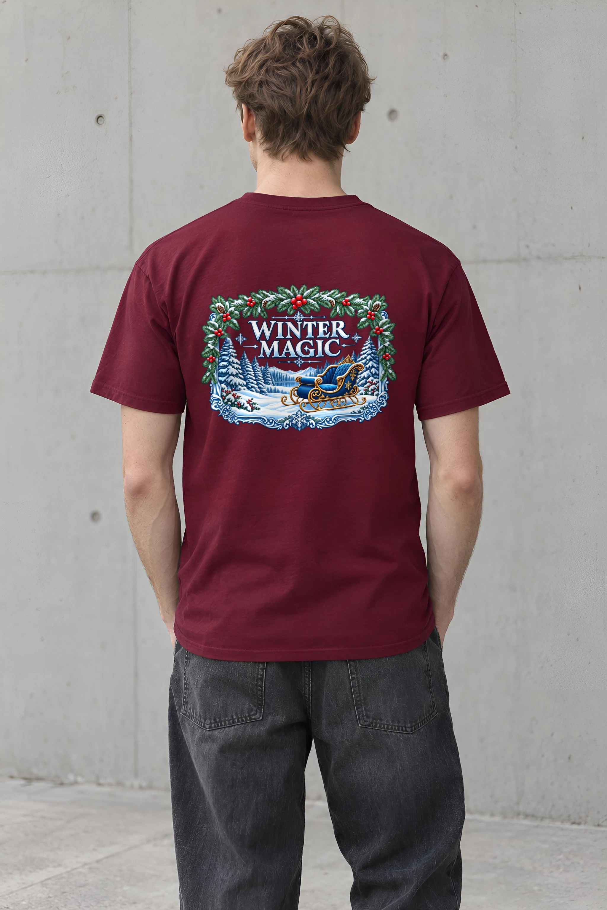 "Winter Magic" Heavyweight Unisex Crewneck T-shirt