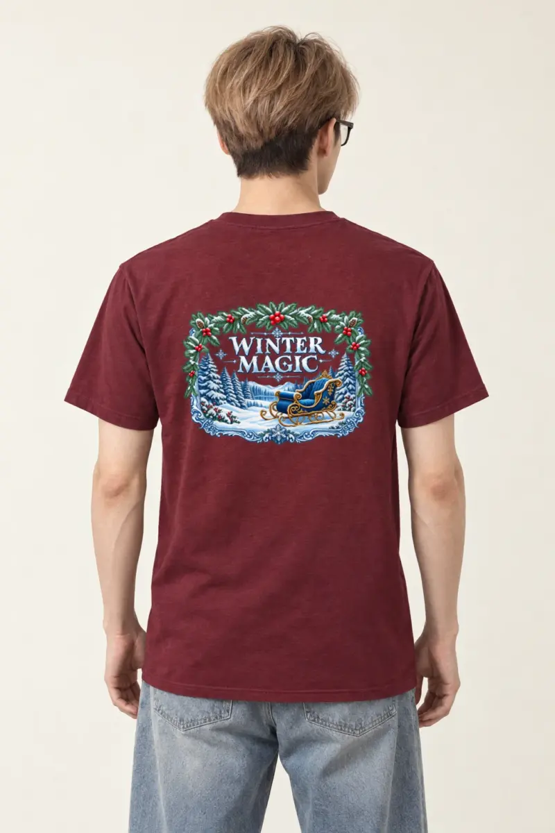 "Winter Magic" Heavyweight Unisex Crewneck T-shirt