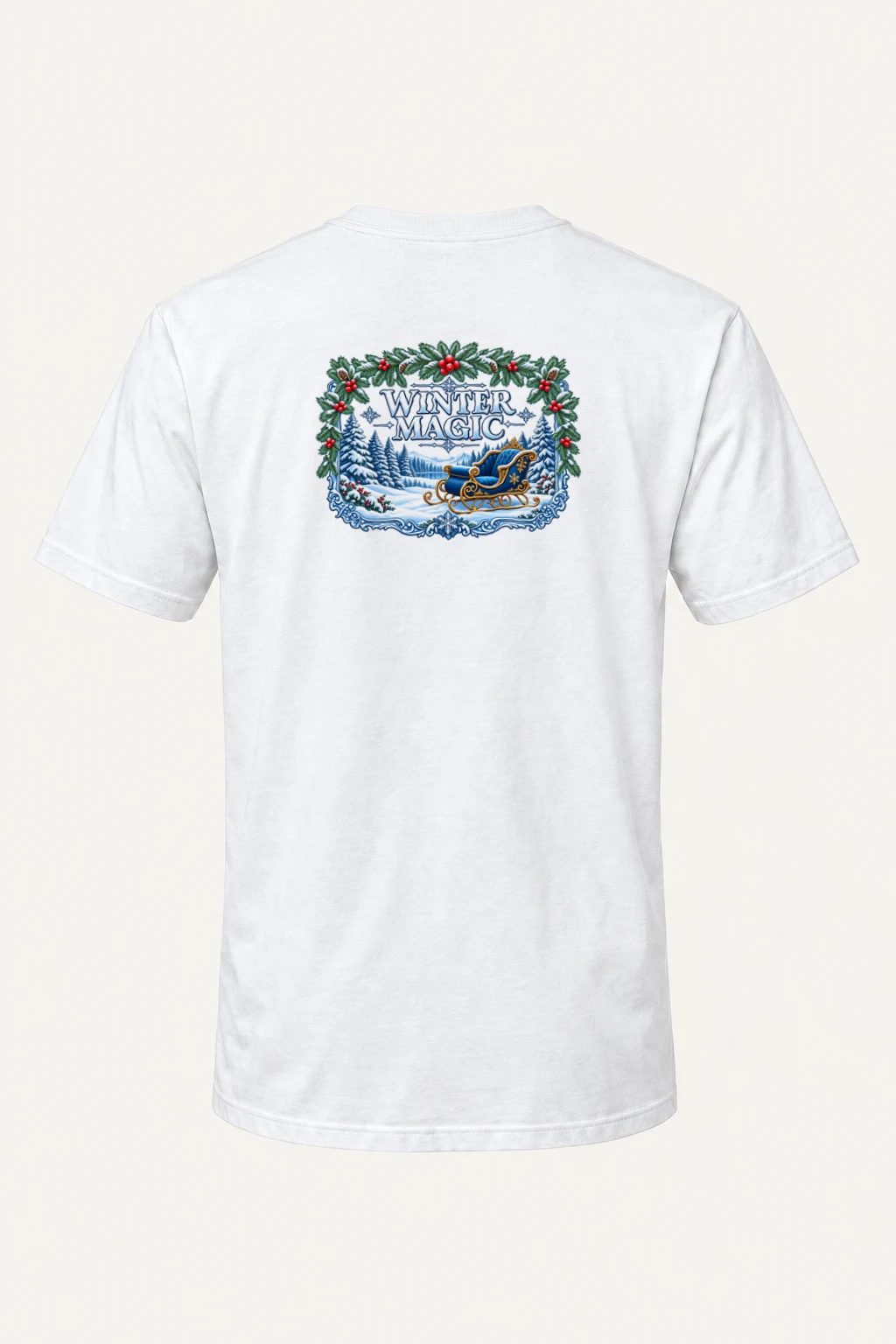 "Winter Magic" Heavyweight Unisex Crewneck T-shirt | Gildan 5000
