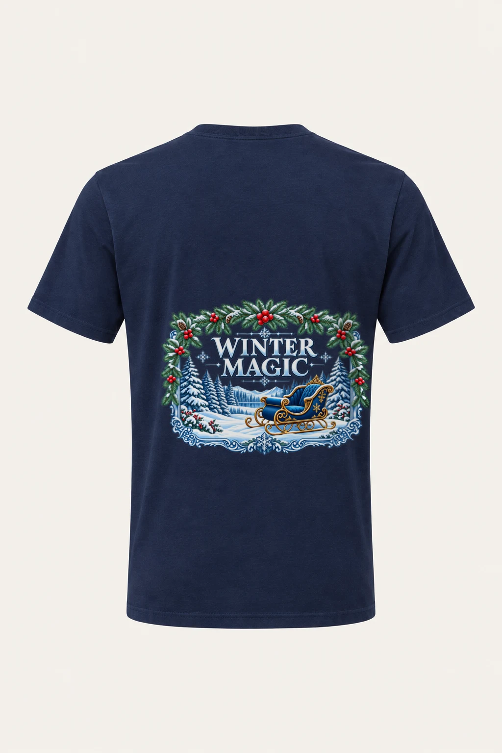 "Winter Magic" Heavyweight Unisex Crewneck T-shirt | Gildan 5000