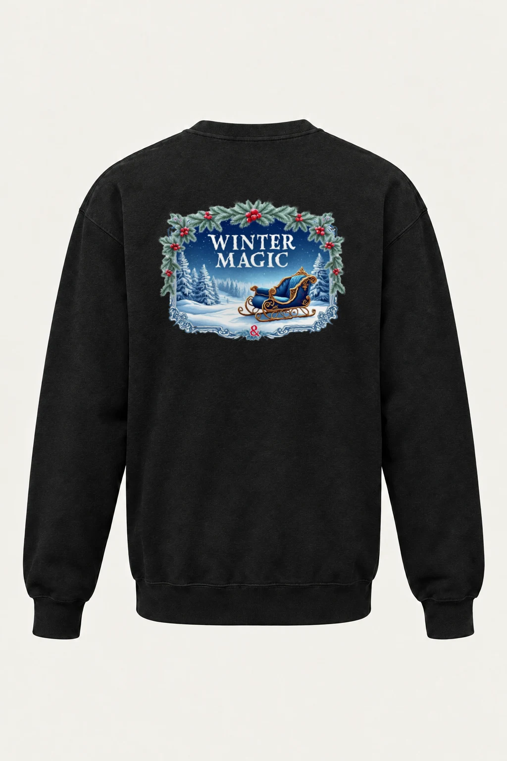 "Winter Magic Sleigh" Heavy Blend Unisex Crewneck Sweatshirt | Gildan 18000
