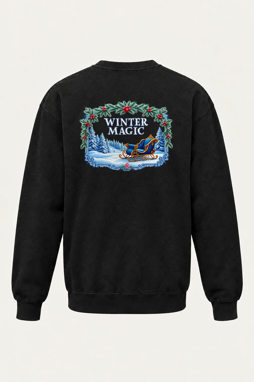 "Winter Magic Sleigh" Heavy Blend Unisex Crewneck Sweatshirt | Gildan 18000