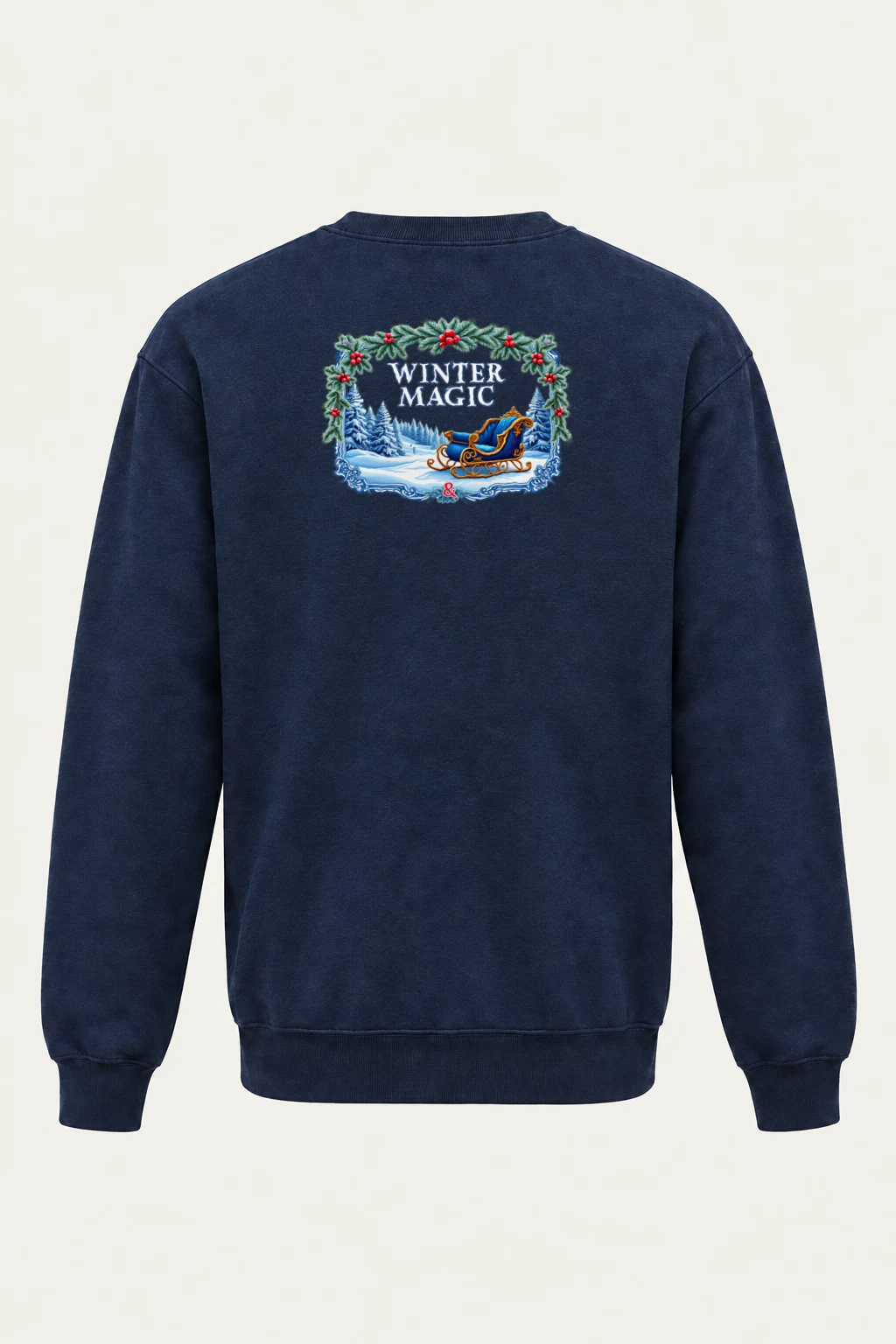 "Winter Magic Sleigh" Heavy Blend Unisex Crewneck Sweatshirt | Gildan 18000