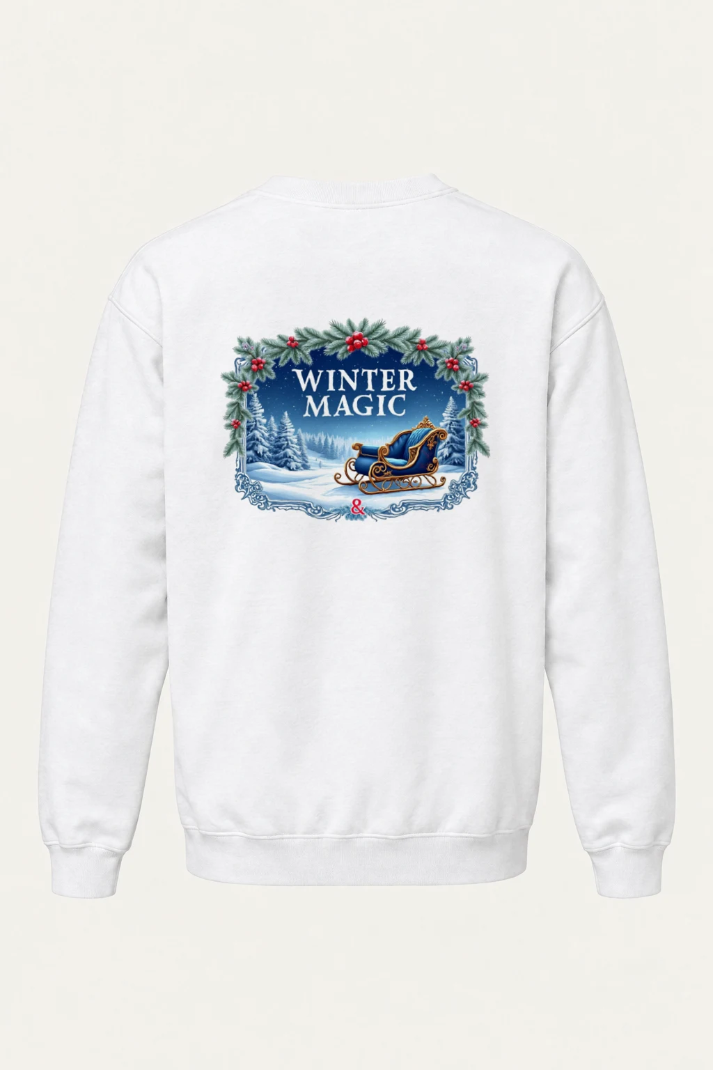 "Winter Magic Sleigh" Heavy Blend Unisex Crewneck Sweatshirt | Gildan 18000