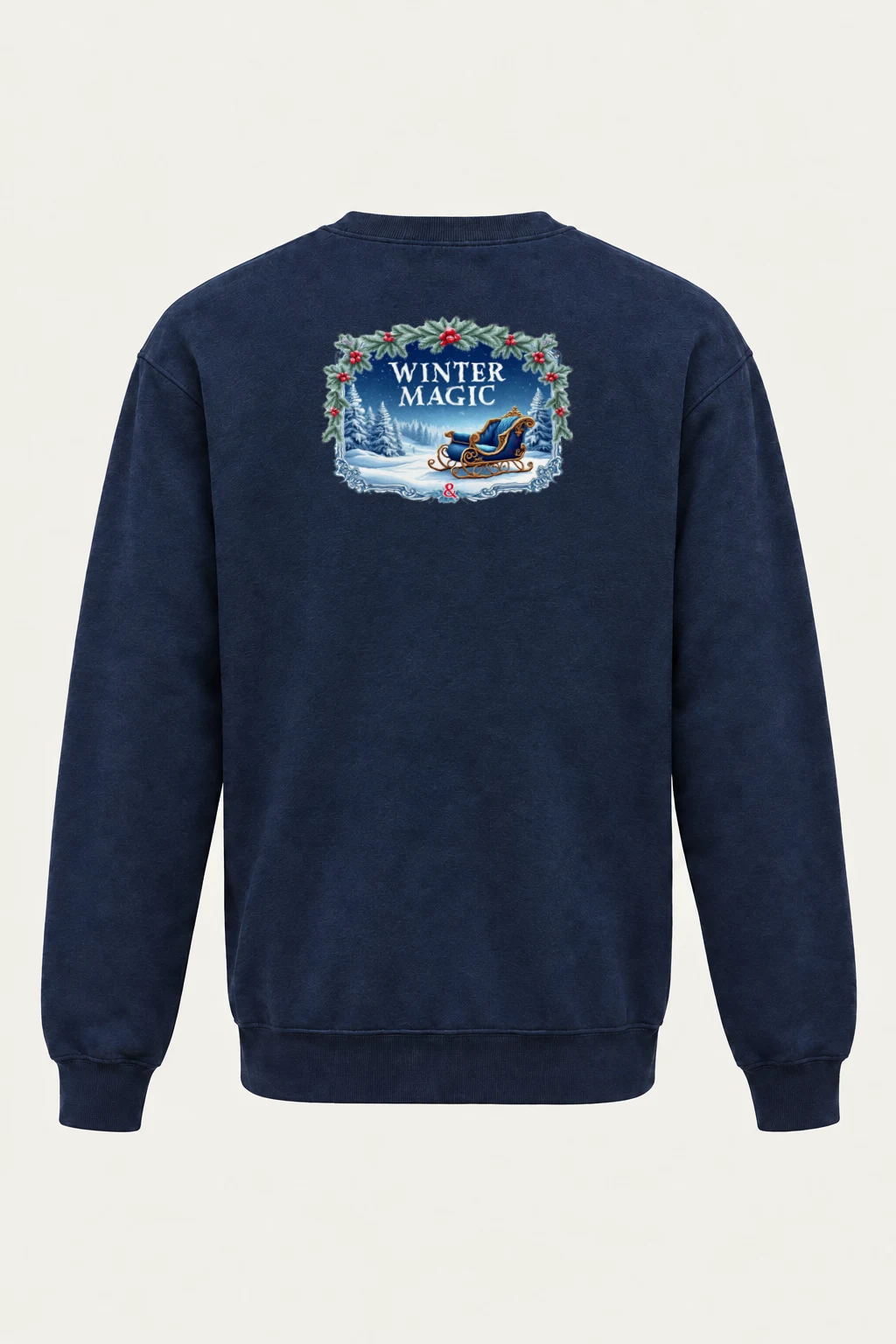"Winter Magic Sleigh" Heavy Blend Unisex Crewneck Sweatshirt | Gildan 18000