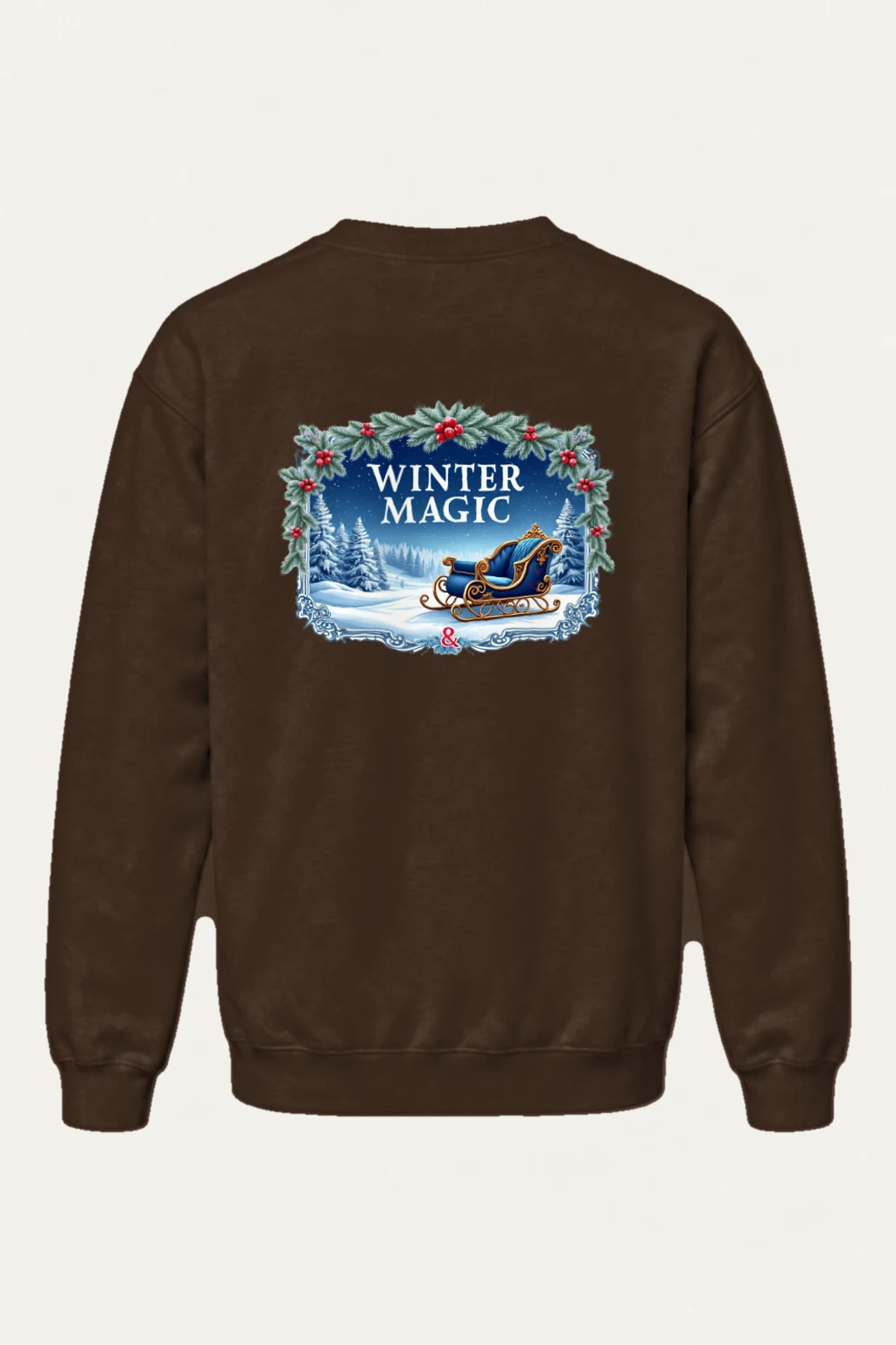 "Winter Magic Sleigh" Heavy Blend Unisex Crewneck Sweatshirt | Gildan 18000