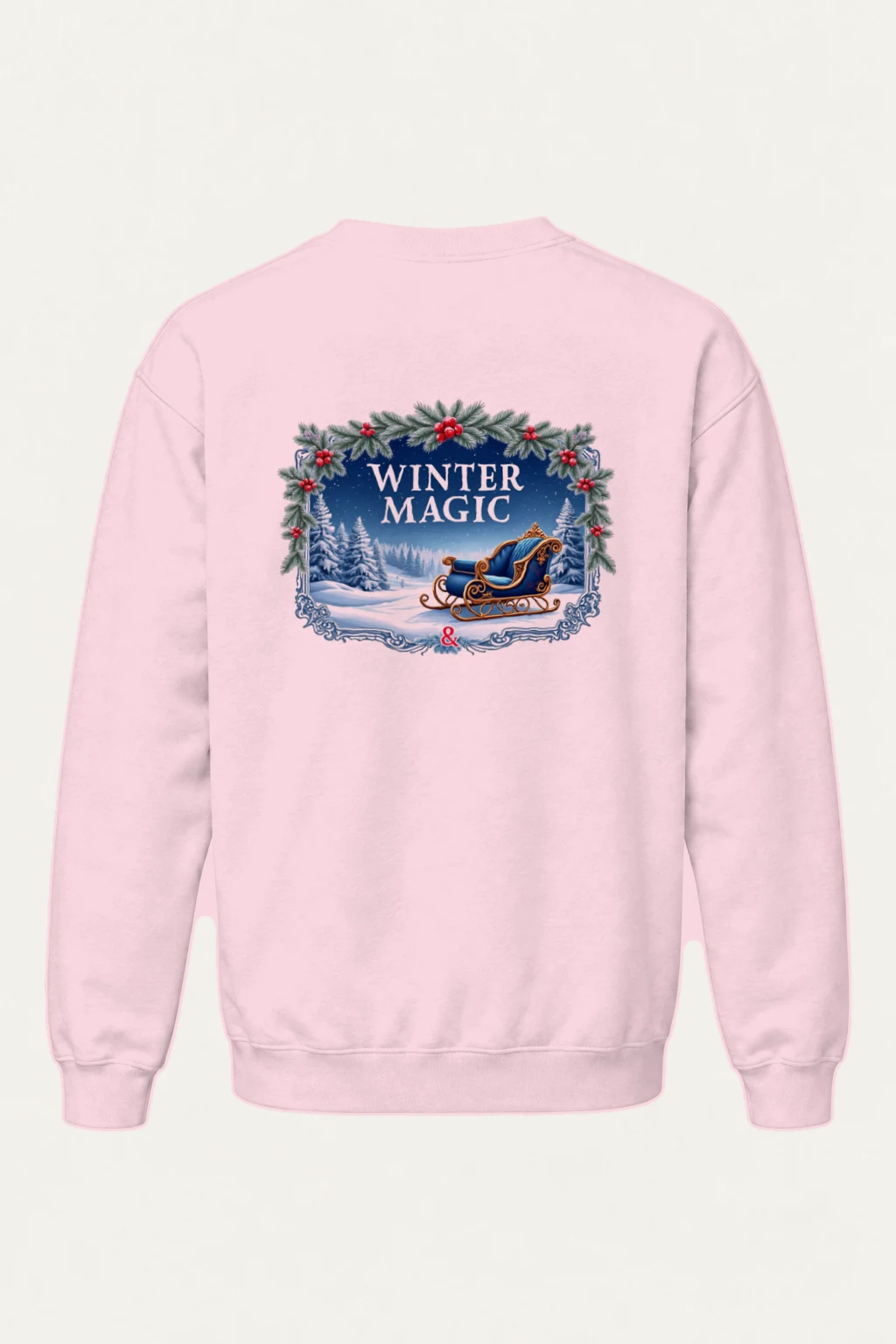 "Winter Magic Sleigh" Heavy Blend Unisex Crewneck Sweatshirt | Gildan 18000