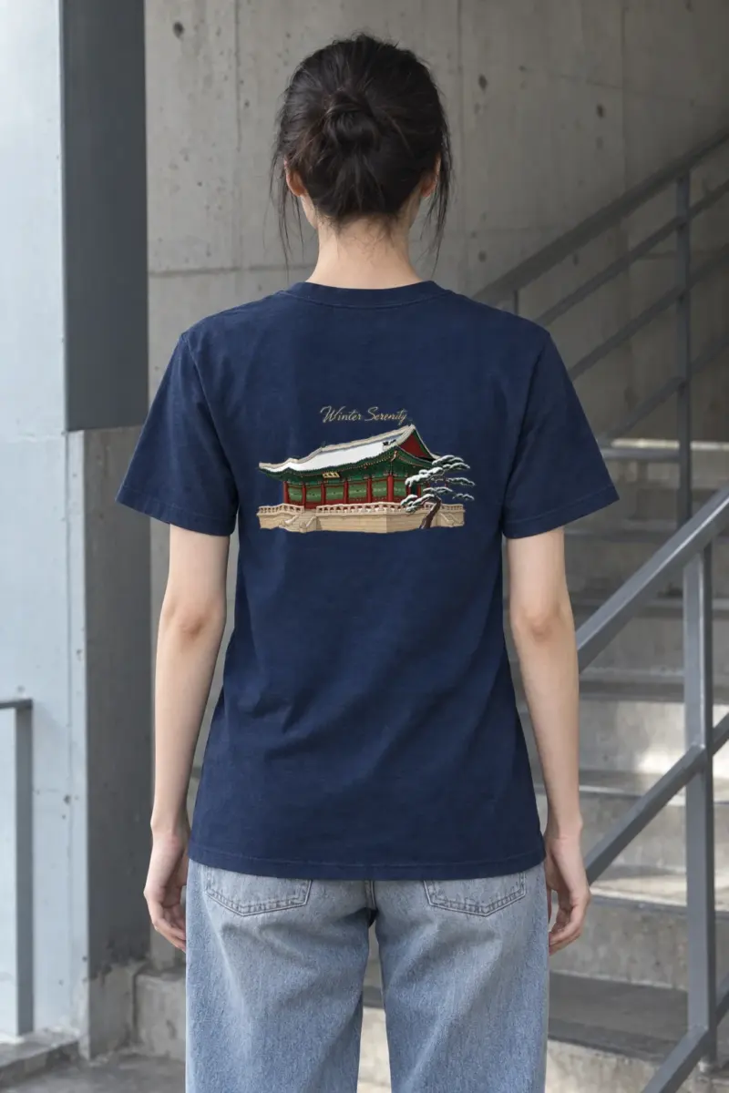 "Winter Serenity" Heavyweight Unisex Crewneck T-shirt