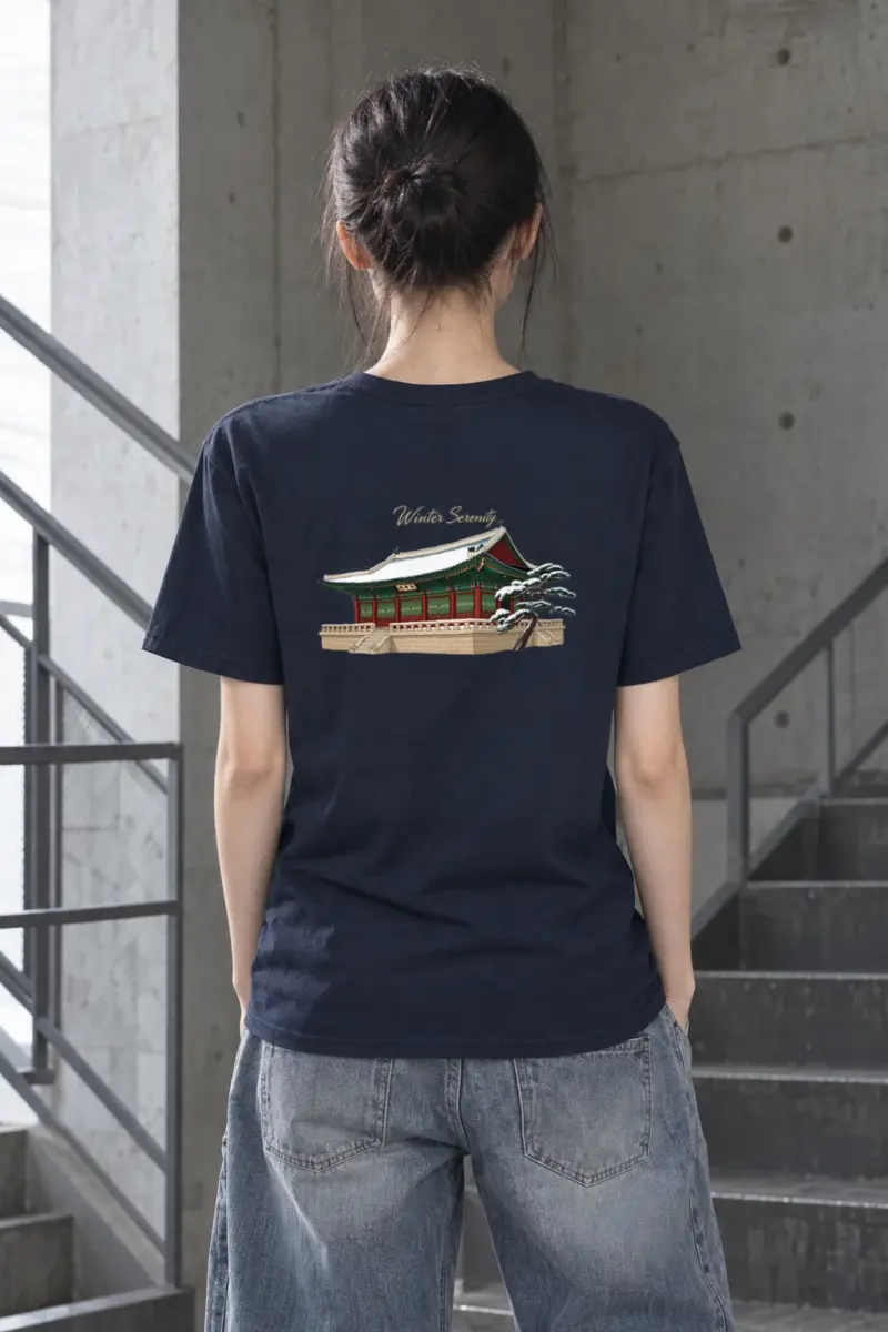 "Winter Serenity" Heavyweight Unisex Crewneck T-shirt