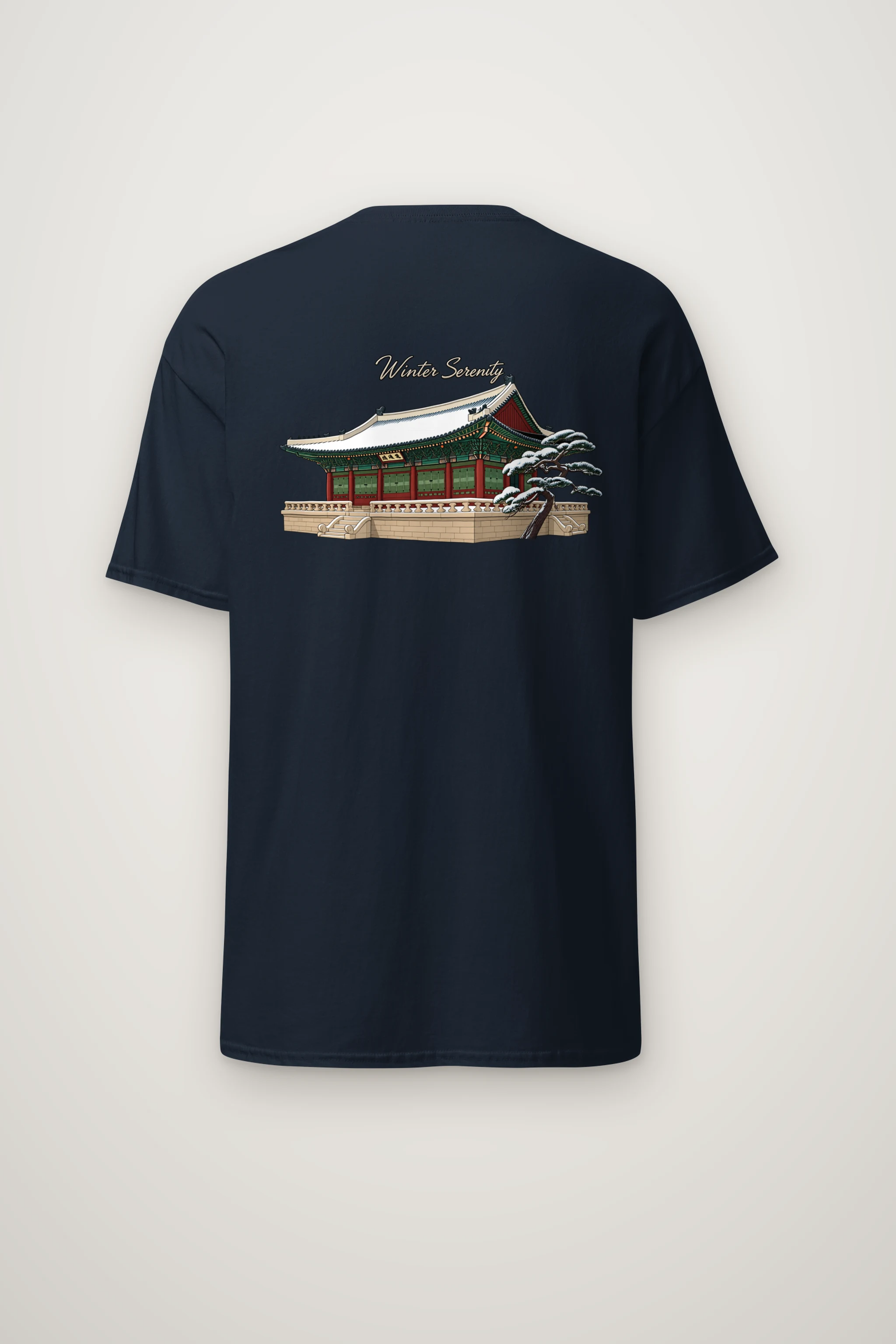 "Winter Serenity" Heavyweight Unisex Crewneck T-shirt