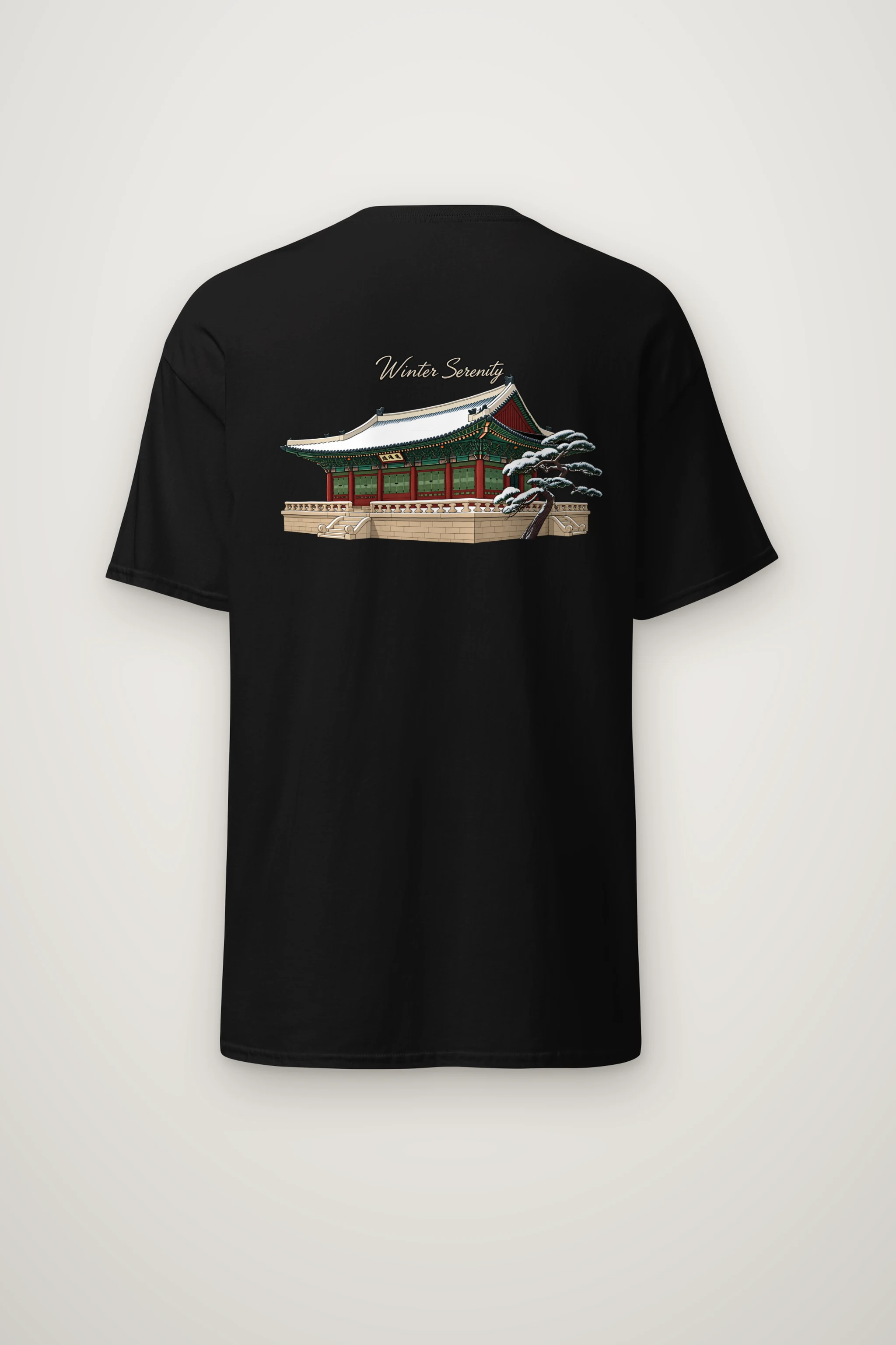 "Winter Serenity" Heavyweight Unisex Crewneck T-shirt