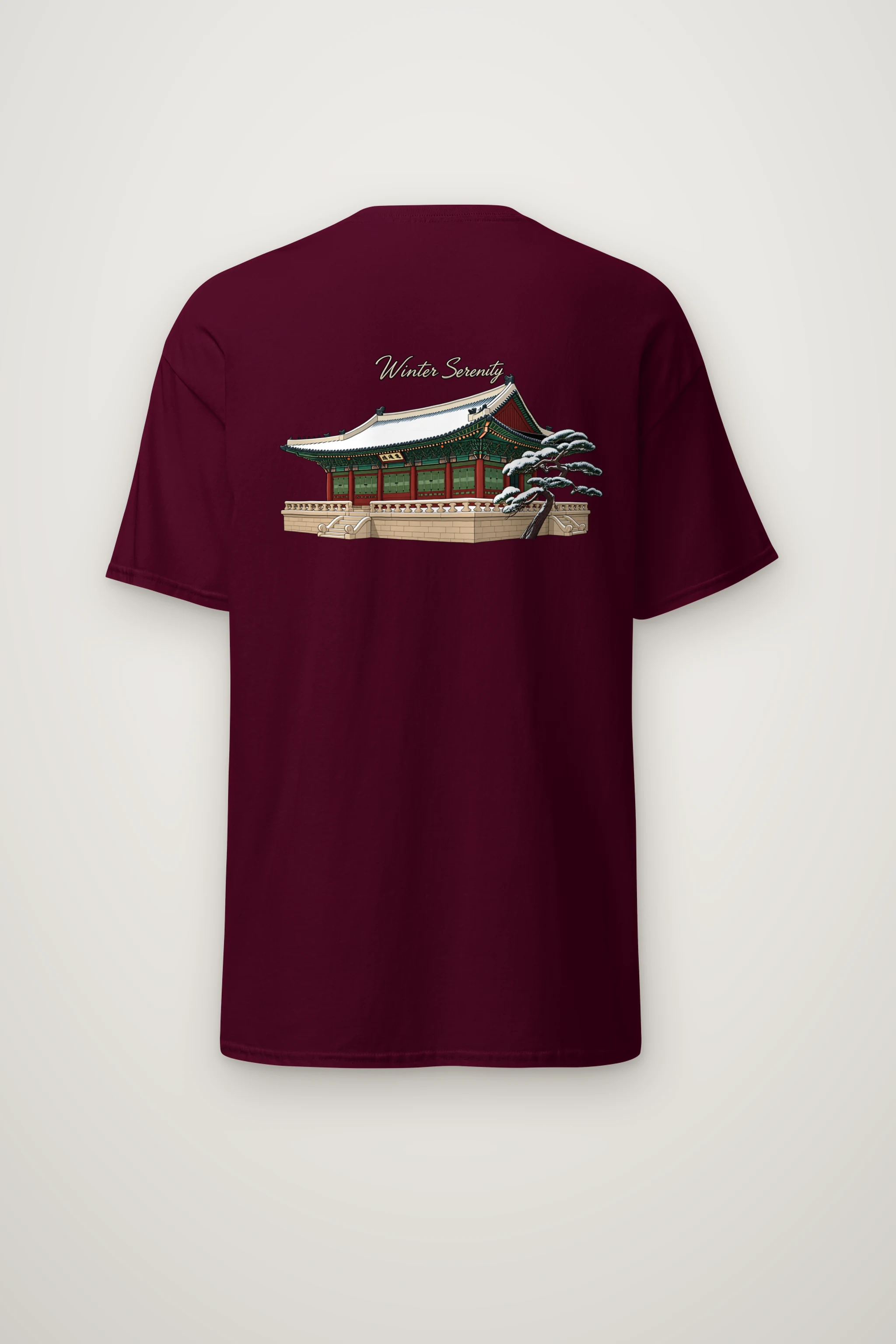 "Winter Serenity" Heavyweight Unisex Crewneck T-shirt